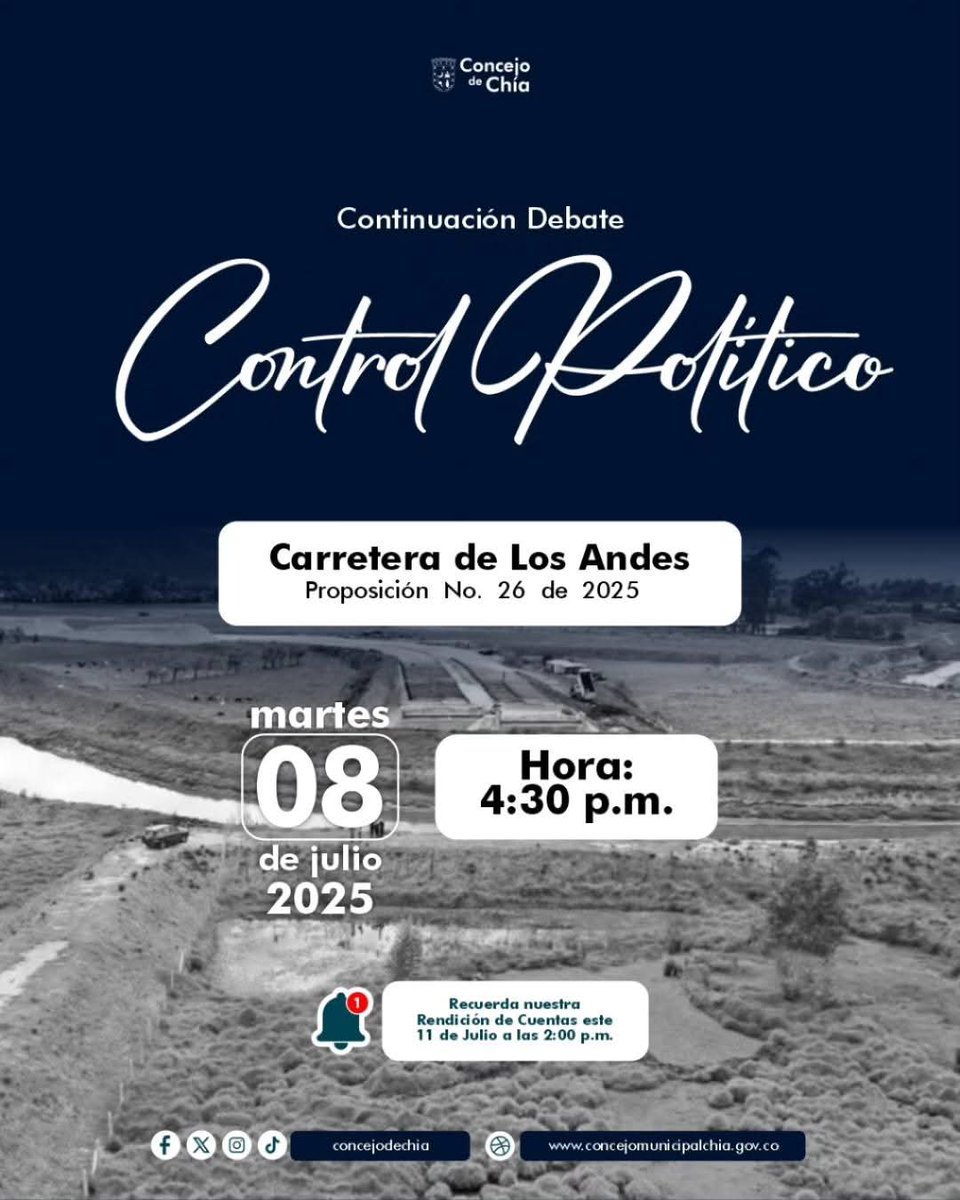 Ruralia Urbana (@ruraliaurbana) on Twitter photo <a href="/IvehtsSoto/">iveht julietta Soto</a> <a href="/concejochia/">@concejochia</a> <a href="/Accenorte/">Concesión AcceNorte S.A.S.</a> <a href="/STransparencia/">Secretaría de Transparencia</a> <a href="/Aidarragaf/">Andrés Idárraga Franco</a> <a href="/ANI_Colombia/">Agencia Nacional de Infraestructura</a> <a href="/ANLA_Col/">ANLA</a> <a href="/CAR_Cundi/">CAR Cundinamarca</a> <a href="/MinAmbienteCo/">MinAmbiente Colombia</a> <a href="/igacColombia/">Instituto Geográfico Agustín Codazzi - IGAC</a> <a href="/elefantescol/">Elefante Blanco</a> <a href="/mmustafal/">M Mustafá</a> <a href="/NoticiasUno/">Noticias Uno</a> <a href="/VoragineCo/">Vorágine</a> <a href="/DCoronell/">Daniel Coronell</a> <a href="/BandalosSC/">𝗕𝗔𝗡𝗗𝗔𝗟𝗢𝗦</a> <a href="/acciondirekta/">Akira</a> <a href="/Periodicodechia/">el Periódico de Chía</a> <a href="/RadioChia51402/">Chía Radio 24</a> <a href="/Casa_Macondo/">CasaMacondo</a> <a href="/altereddie/">¿Se lo explico con plastilina?</a> <a href="/AidaAvellaE/">Aída Avella</a> <a href="/transparenciaco/">Transparencia Col</a> <a href="/Angryparrot1/">6402 y contando😷</a> <a href="/cuestion_p/">Cuestión Pública</a> <a href="/estoescambio/">Cambio</a> <a href="/elespectador/">El Espectador</a> <a href="/IreneVelezT/">Irene Vélez-Torres</a> <a href="/personeriachia/">Personería Municipal de Chía</a> <a href="/enriqueluceroj1/">Jairo Enrique Diaz L</a> <a href="/RELE_CIDH/">Relatoría Especial p/la Libertad Expresión (CIDH)</a> <a href="/LigaNoSilencio/">La Liga Contra el Silencio</a> <a href="/DAFP_COLOMBIA/">Función Pública</a> <a href="/FiscaliaCol/">Fiscalía Colombia</a> <a href="/PGN_COL/">Procuraduría General de la Nación</a> <a href="/Supernotariado/">Supernotariado</a> <a href="/tacundinamarca/">Tribunal Adtvo. de Cundinamarca | TAC</a> <a href="/judicaturacsj/">Rama Judicial</a> <a href="/WRadioColombia/">W Radio Colombia</a> <a href="/JPBarrientosH/">Juan Pablo Barrientos</a> <a href="/JuanPabloCalvas/">Juan Pablo Calvás</a> <a href="/NachoGomex/">Nacho Gómez</a> Este martes 8 de julio/2025, 4:30pm, en recinto Concejo Municipal de Chía, continuará el Control Político al tema que hace referencia a la Carretera (Troncal) de los Andes: Unidad Funcional 3 impuesta por <a href="/Accenorte/">Concesión AcceNorte S.A.S.</a> desde una APP IP, sin una correcta inspección y vigilancia por <a href="/IvehtsSoto/">iveht julietta Soto</a> <a href="/concejochia/">@concejochia</a> <a href="/Accenorte/">Concesión AcceNorte S.A.S.</a> <a href="/STransparencia/">Secretaría de Transparencia</a> <a href="/Aidarragaf/">Andrés Idárraga Franco</a> <a href="/ANI_Colombia/">Agencia Nacional de Infraestructura</a> <a href="/ANLA_Col/">ANLA</a> <a href="/CAR_Cundi/">CAR Cundinamarca</a> <a href="/MinAmbienteCo/">MinAmbiente Colombia</a> <a href="/igacColombia/">Instituto Geográfico Agustín Codazzi - IGAC</a> <a href="/elefantescol/">Elefante Blanco</a> <a href="/mmustafal/">M Mustafá</a> <a href="/NoticiasUno/">Noticias Uno</a> <a href="/VoragineCo/">Vorágine</a> <a href="/DCoronell/">Daniel Coronell</a> <a href="/BandalosSC/">𝗕𝗔𝗡𝗗𝗔𝗟𝗢𝗦</a> <a href="/acciondirekta/">Akira</a> <a href="/Periodicodechia/">el Periódico de Chía</a> <a href="/RadioChia51402/">Chía Radio 24</a> <a href="/Casa_Macondo/">CasaMacondo</a> <a href="/altereddie/">¿Se lo explico con plastilina?</a> <a href="/AidaAvellaE/">Aída Avella</a> <a href="/transparenciaco/">Transparencia Col</a> <a href="/Angryparrot1/">6402 y contando😷</a> <a href="/cuestion_p/">Cuestión Pública</a> <a href="/estoescambio/">Cambio</a> <a href="/elespectador/">El Espectador</a> <a href="/IreneVelezT/">Irene Vélez-Torres</a> <a href="/personeriachia/">Personería Municipal de Chía</a> <a href="/enriqueluceroj1/">Jairo Enrique Diaz L</a> <a href="/RELE_CIDH/">Relatoría Especial p/la Libertad Expresión (CIDH)</a> <a href="/LigaNoSilencio/">La Liga Contra el Silencio</a> <a href="/DAFP_COLOMBIA/">Función Pública</a> <a href="/FiscaliaCol/">Fiscalía Colombia</a> <a href="/PGN_COL/">Procuraduría General de la Nación</a> <a href="/Supernotariado/">Supernotariado</a> <a href="/tacundinamarca/">Tribunal Adtvo. de Cundinamarca | TAC</a> <a href="/judicaturacsj/">Rama Judicial</a> <a href="/WRadioColombia/">W Radio Colombia</a> <a href="/JPBarrientosH/">Juan Pablo Barrientos</a> <a href="/JuanPabloCalvas/">Juan Pablo Calvás</a> <a href="/NachoGomex/">Nacho Gómez</a> Este martes 8 de julio/2025, 4:30pm, en recinto Concejo Municipal de Chía, continuará el Control Político al tema que hace referencia a la Carretera (Troncal) de los Andes: Unidad Funcional 3 impuesta por <a href="/Accenorte/">Concesión AcceNorte S.A.S.</a> desde una APP IP, sin una correcta inspección y vigilancia por