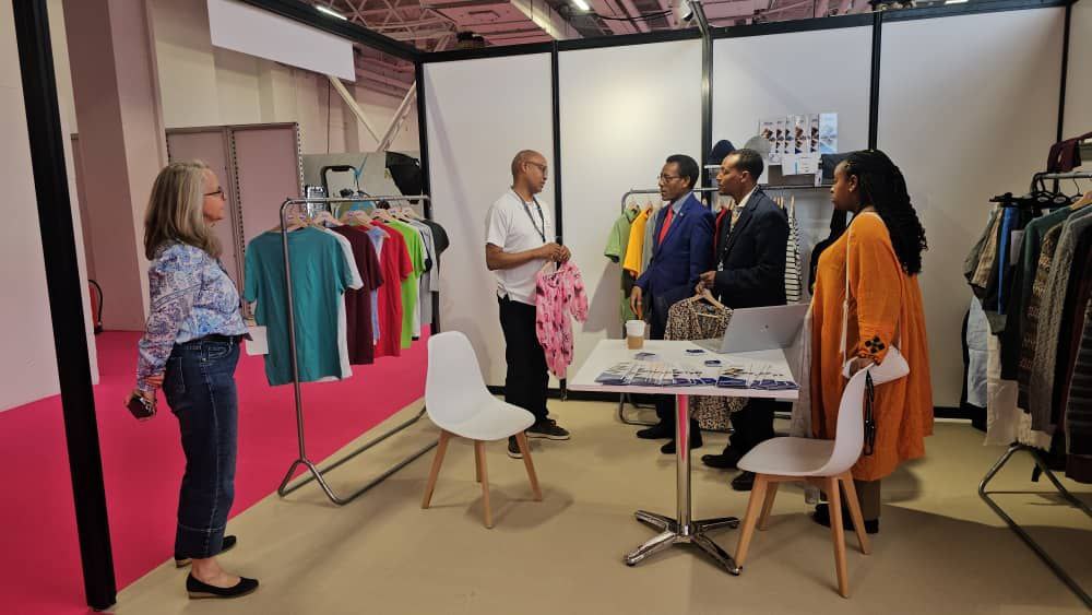Destaplc's tweet photo. We’re live at Source Fashion London 2025! Visit Desta PLC at Booth #K11 and discover the finest in ethical and sustainable garment manufacturing.

A special thank you to GIZ Ethiopia and Djibouti for their continued support in making this possible.

#Desta PLC # Source Fashion https://t.co/MkthSKH3lW
