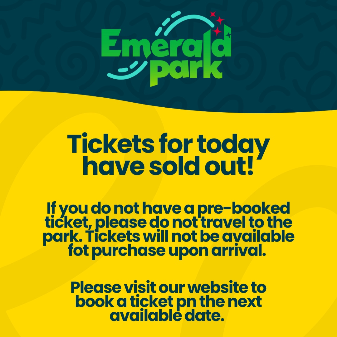 Tickets for today have sold out!🎟️

Click the link in bio to book a ticket for our next available date! 📅