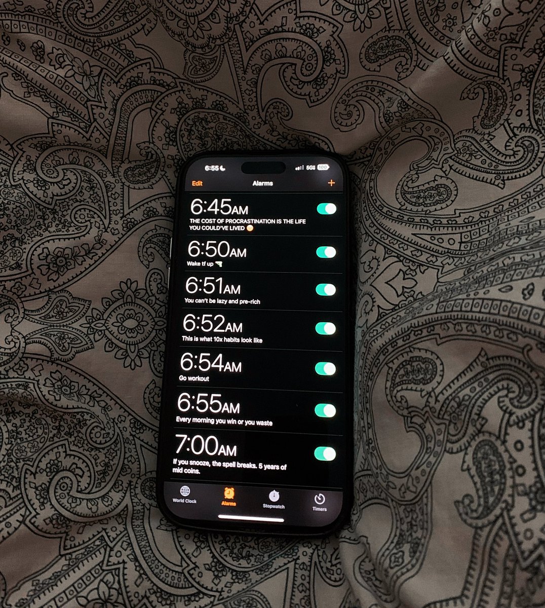 No one: 

Me in the am: