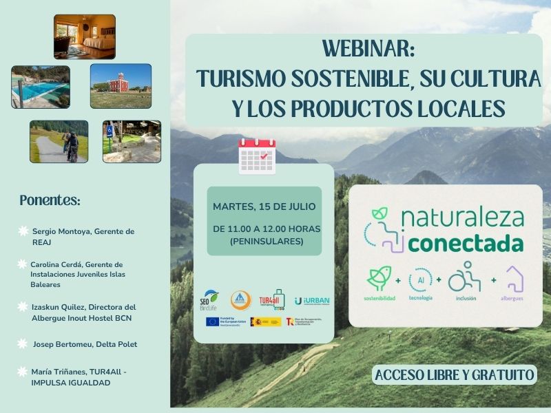 ⚠️¡Atención! 15 de julio, de 11.00 a 12.00 h, el proyecto Naturaleza Conectada celebra el WEBINAR “Turismo sostenible, su cultura y los productos locales” con un panel que suma experiencia y visión

Acceso libre y gratuito para todo el mundo 
 
🔗Enlace: meet.google.com/xot-bdpu-uoh?a…