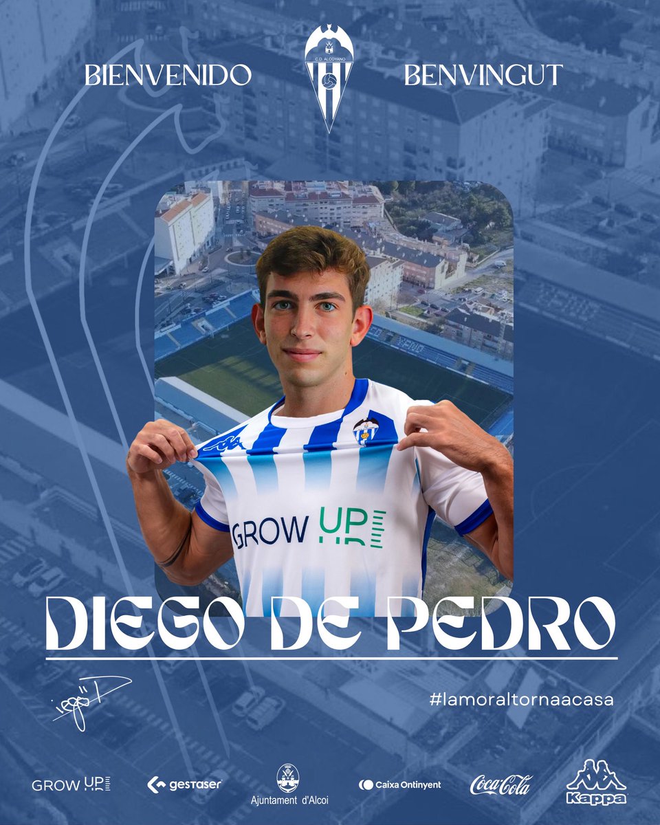 Refuerzo de lujo para la banda izquierda ⚡️
¡Bienvenido <a href="/diegodepedro_11/">Diego De Pedro</a>! 💙

Reforç de luxe per a la banda esquerra ⚡️
Benvingut Diego! 💙

#LaMoralTornaACasa