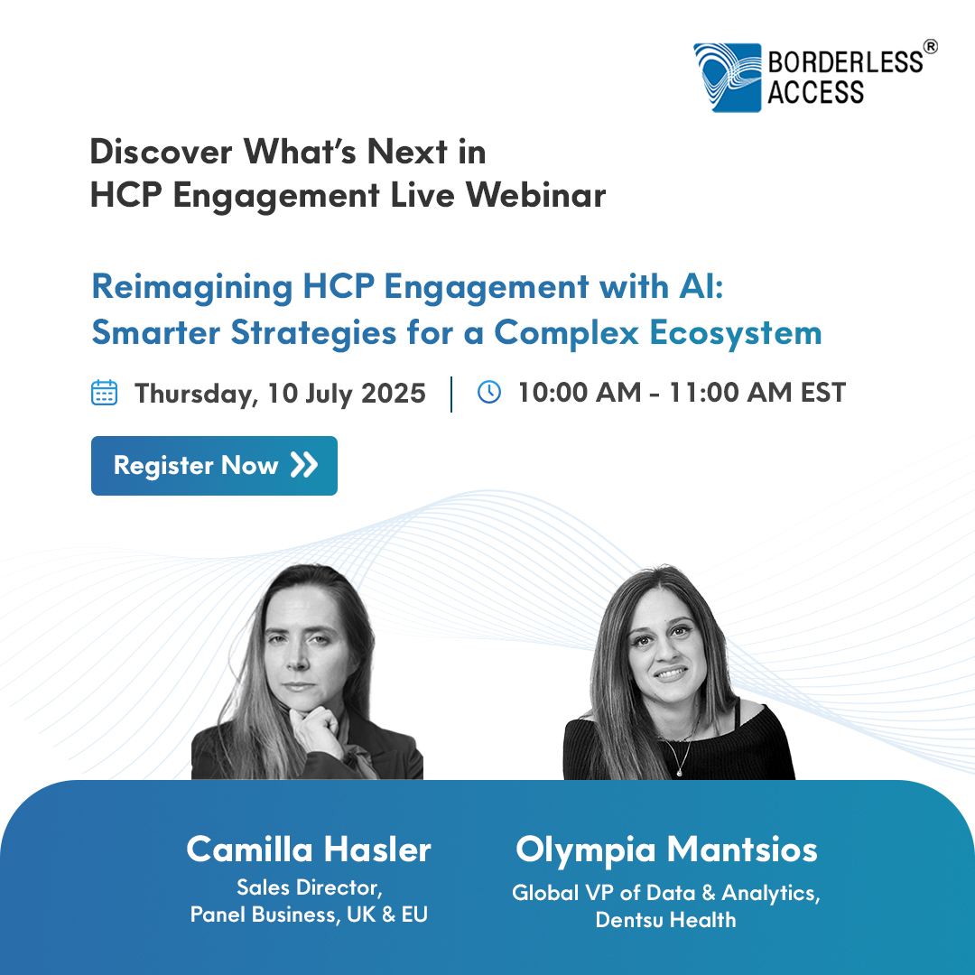 Two Days to go! 

Join Camilla Hasler &amp; Olympia Mantsios in a live discussion on smarter strategies in healthcare research.

🗓️ July 10, 2025
⏰ 10–11 AM EST
🔗 Register: ow.ly/nrJI50WhiLB

#HCPengagement #MRX #AIinHealthcare #BorderlessAccess