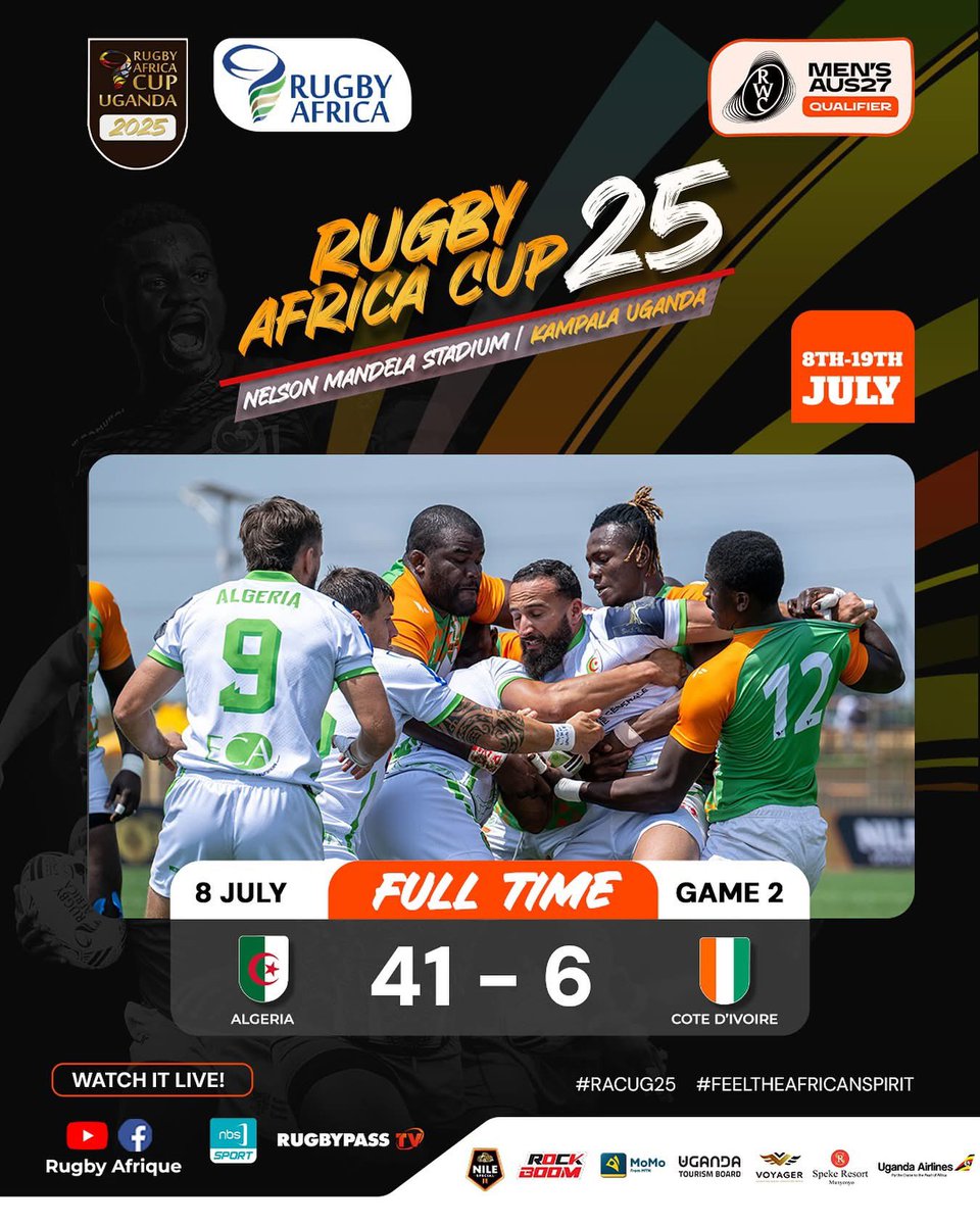 Belle victoire des algériens 🙌🇩🇿🏉

#ALGCIV <a href="/algerie_rugby/">AlgerieRugby</a>
#RugbyAfricaCup2025 #RACUG25