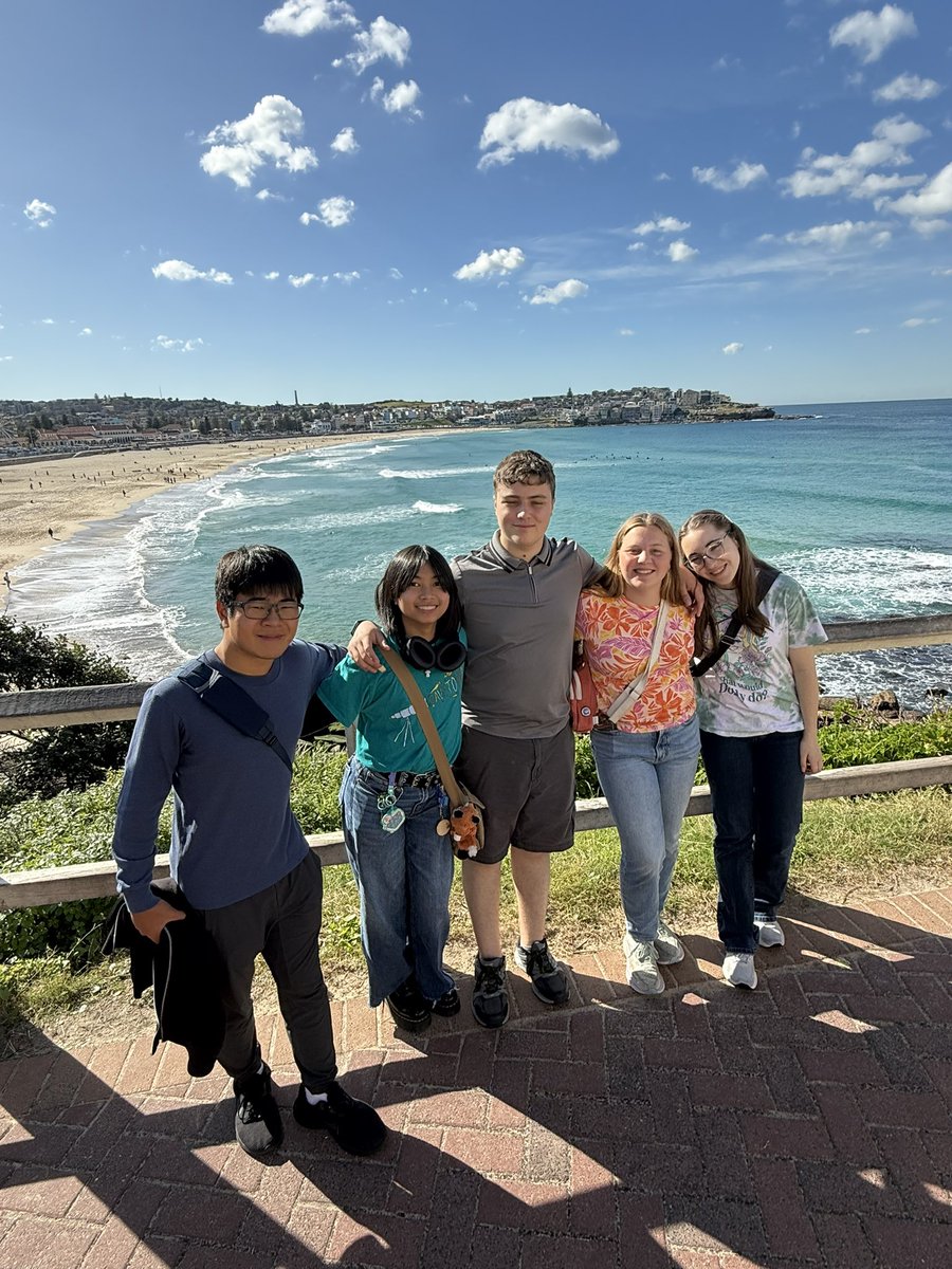 HigherOrbits's tweet photo. Day 4 of #HigherOrbitsInAustralia started with a behind the scenes tour of the Sydney Opera House, meandered for a bit to Bondi Beach, and then landed officially at the #InternationalScienceSchool for the program to get started! #SpaceInspires #STEM https://t.co/TVeLpNdonX