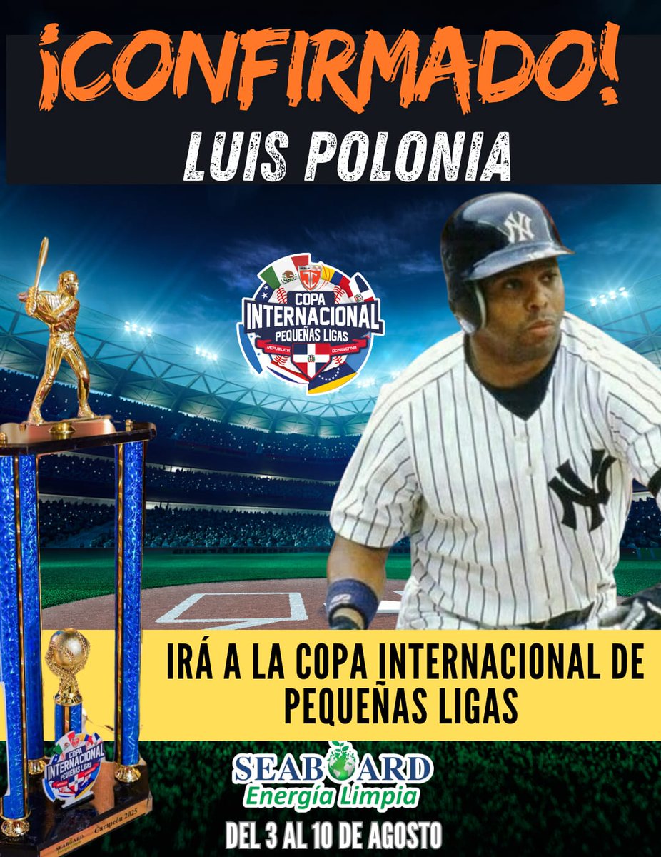 FRANKLIN MIRABAL (@elreydelaradio) on Twitter photo Confirmado!!!.
Luis Polonia, ícono de Lidom y grande en todas partes que ha jugado, dará apoyo a los niños en la Copa Internacional de Pequeñas Ligas.
<a href="/Academiajavilla/">Academia La Javilla</a>
<a href="/LPolonia22/">𝕃𝕦𝕚𝕤 𝕡𝕠𝕝𝕠𝕟𝕚𝕒 𝕠𝕗𝕚𝕔𝕚𝕒𝕝</a>
#ApoyarALosNiñosTeHaceGrande Confirmado!!!.
Luis Polonia, ícono de Lidom y grande en todas partes que ha jugado, dará apoyo a los niños en la Copa Internacional de Pequeñas Ligas.
<a href="/Academiajavilla/">Academia La Javilla</a>
<a href="/LPolonia22/">𝕃𝕦𝕚𝕤 𝕡𝕠𝕝𝕠𝕟𝕚𝕒 𝕠𝕗𝕚𝕔𝕚𝕒𝕝</a>
#ApoyarALosNiñosTeHaceGrande