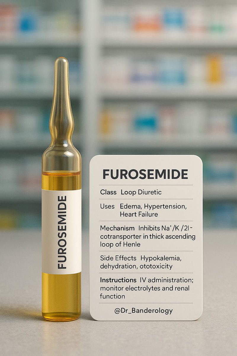 Dr_Banderology's tweet photo. FUROSEMIDE 💉 https://t.co/MTMmrN5xMz
