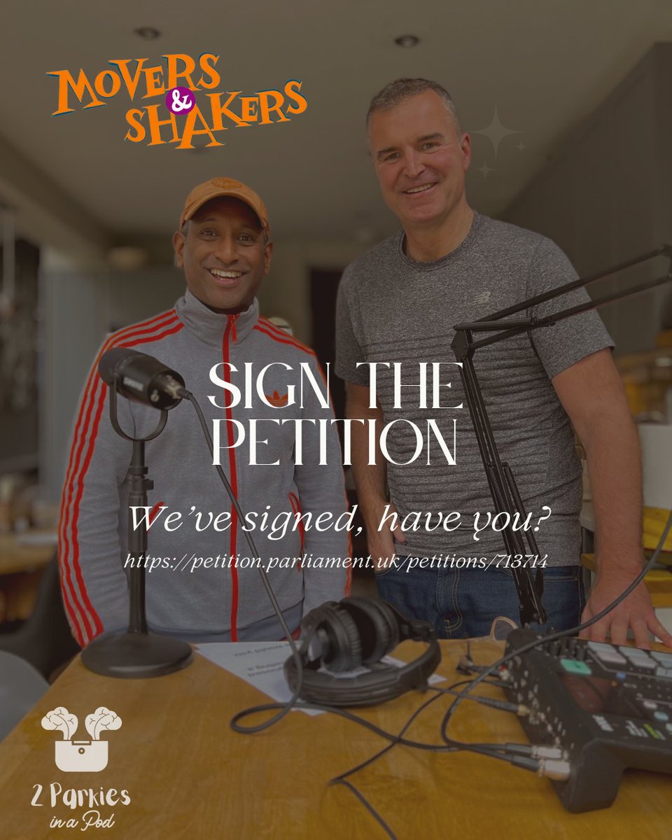 morethanatremor's tweet image. From one Parkinson’s podcast to another …
petition.parliament.uk/petitions/7137…
We’ve just signed and hoping others will too. Keep up the good work!
Kuhan & Dave
2 Parkies in a Pod