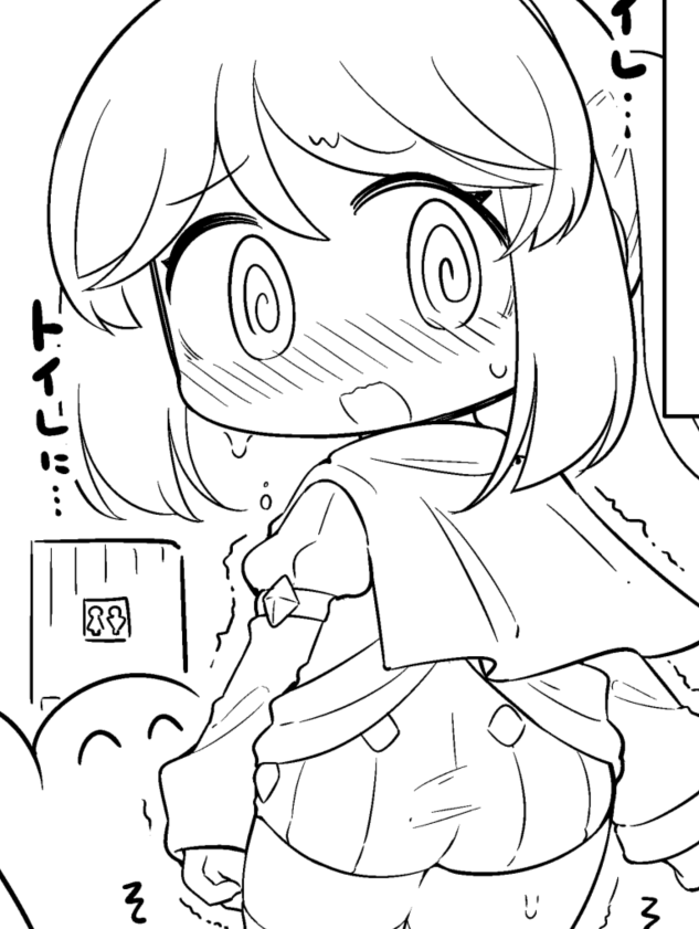 良い表情とおしりが描けた🐰🚽 