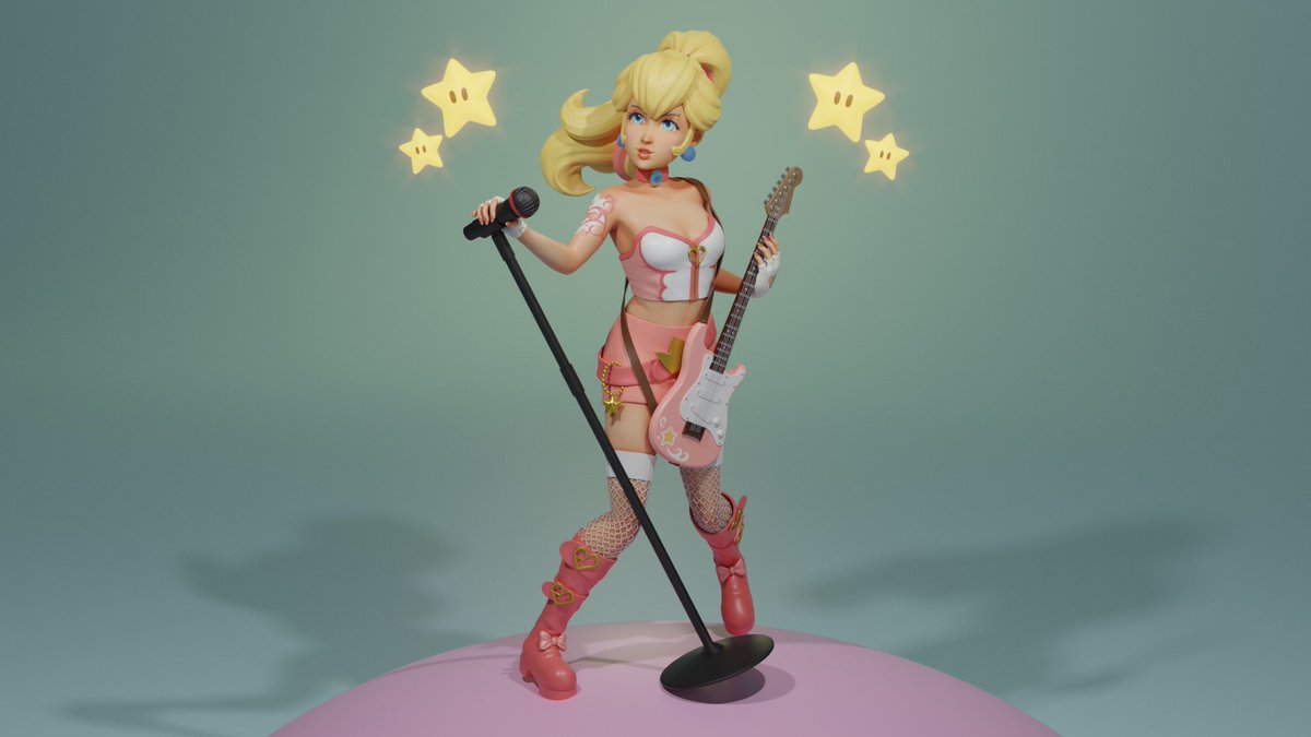 Jujubabble's tweet image. Hi happy #PortfolioDay ✨
I’m Ju-Linne, a Scottish/Singaporean 3D character artist.
Open for comms and contract work. I model anime style characters for 3D printing and video games.
Feel free to DM me for any questions!
Princess Peach model based on @/jivke art