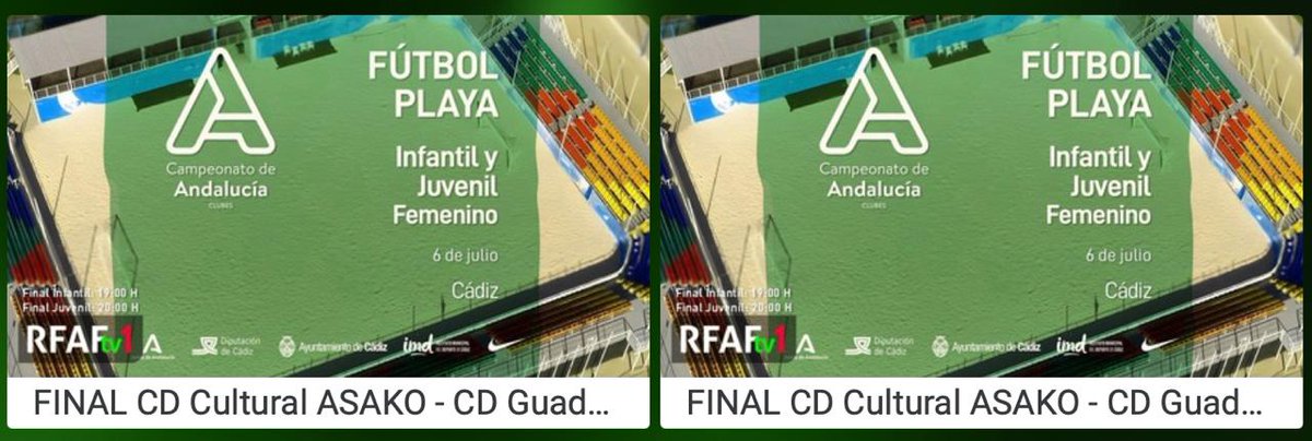 ⚽️🏖️ El  𝒎𝒆𝒋𝒐𝒓 𝑭𝒖́𝒕𝒃𝒐𝒍 𝑷𝒍𝒂𝒚𝒂

🏆 𝐂𝐚𝐦𝐩𝐞𝐨𝐧𝐚𝐭𝐨 𝐝𝐞 𝐀𝐧𝐝𝐚𝐥𝐮𝐜𝐢́𝐚 𝐈𝐧𝐟𝐚𝐧𝐭𝐢𝐥 𝐲 𝐉𝐮𝐯𝐞𝐧𝐢𝐥 𝐟𝐞𝐦𝐞𝐧𝐢𝐧𝐨 de #FP

🤩 𝑃𝑎𝑠𝑖𝑜́𝑛 al máximo en estos 2⃣ partidos

📺 En Novedades de #RFAFtv

💟 #FútbolPlayaRFAF #AndaluzaFF