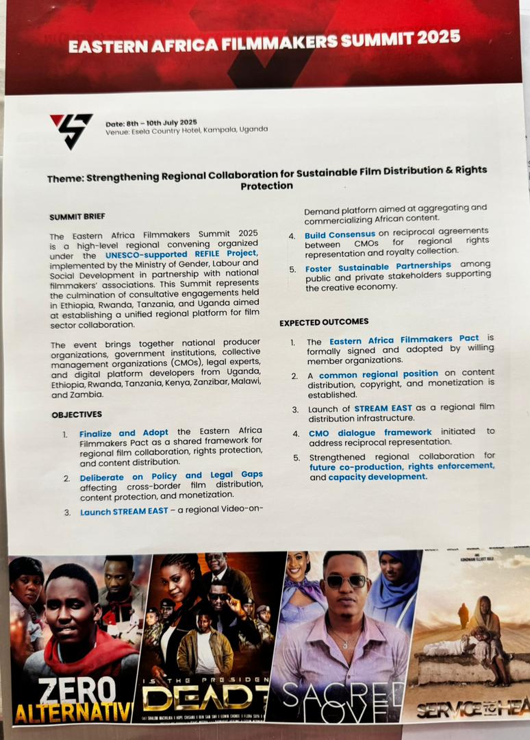 Producers Guild of Uganda (@pgu256) on Twitter photo PGU President <a href="/nabwisom/">Mathew Nabwiso</a> is at the Eastern Africa Filmmakers Summit 2025, under the UNESCO-supported #REFILE project, in Uganda (July 8–10), uniting E.A, Ethiopia, Zambia & Malawi (7 c'tries) to boost regional 🎬collaboration, distribution & rights protection. PGU President <a href="/nabwisom/">Mathew Nabwiso</a> is at the Eastern Africa Filmmakers Summit 2025, under the UNESCO-supported #REFILE project, in Uganda (July 8–10), uniting E.A, Ethiopia, Zambia & Malawi (7 c'tries) to boost regional 🎬collaboration, distribution & rights protection.
