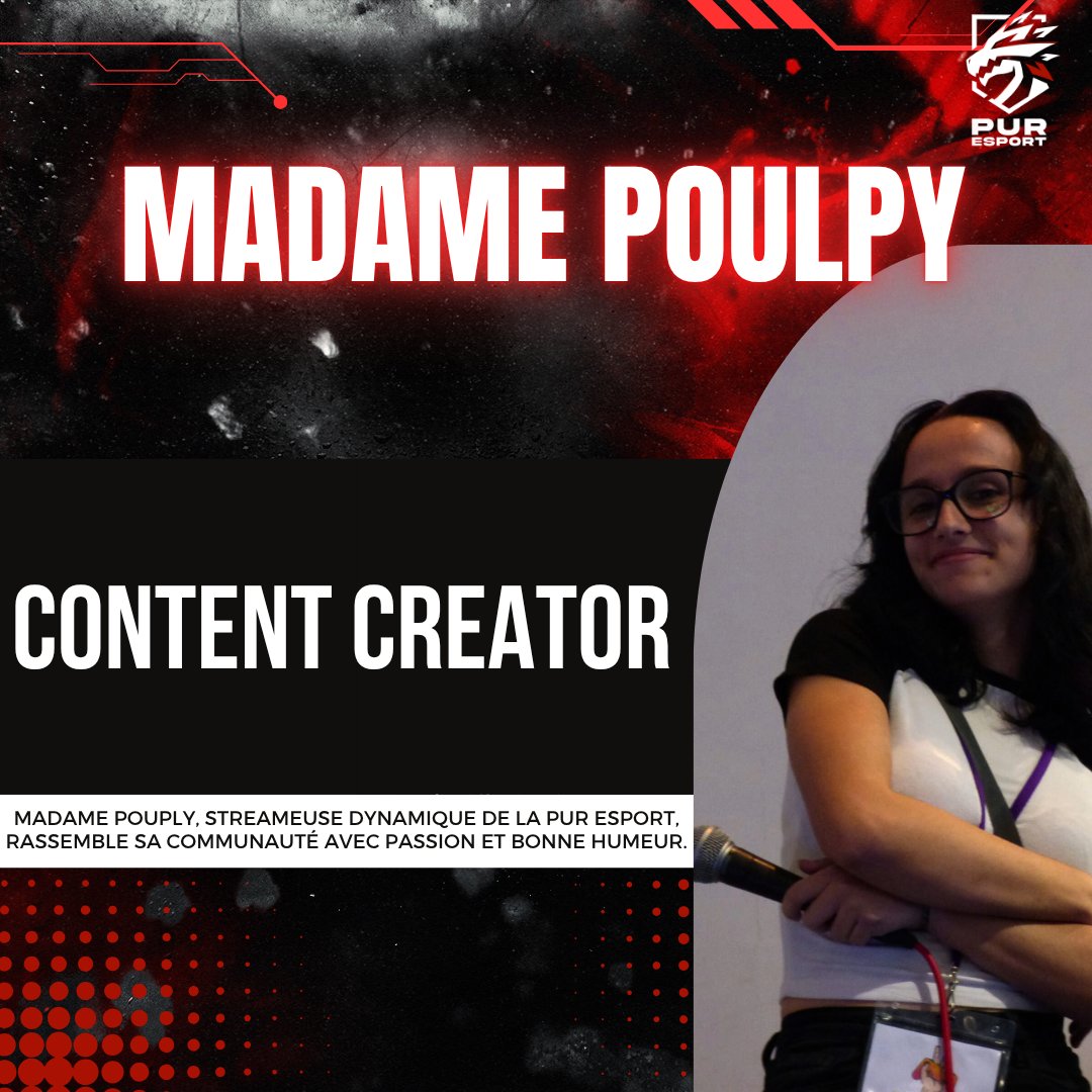 PUR ESPORT 🇫🇷 (@puresportfr) on Twitter photo 🎮 <a href="/MadamePoulpy/">MadamePoulpy</a> , streameuse officielle de la PUR Esport, c’est un concentré de fun, de passion et de bienveillance en live !
Chaque stream est un moment de partage avec une communauté soudée, entre rires, gaming et bonne humeur 💜
📅 Des rendez-vous réguliers à ne pas manquer, 🎮 <a href="/MadamePoulpy/">MadamePoulpy</a> , streameuse officielle de la PUR Esport, c’est un concentré de fun, de passion et de bienveillance en live !
Chaque stream est un moment de partage avec une communauté soudée, entre rires, gaming et bonne humeur 💜
📅 Des rendez-vous réguliers à ne pas manquer,
