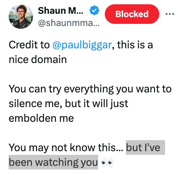 Paul Biggar 🇵🇸🇮🇪 (@paulbiggar) on Twitter photo Maguire's hate speech has tanked <a href="/sequoia/">Sequoia Capital</a>'s reputation, and 100s of founders have called them out.
Maguire's response? Threatening me on Twitter Maguire's hate speech has tanked <a href="/sequoia/">Sequoia Capital</a>'s reputation, and 100s of founders have called them out.
Maguire's response? Threatening me on Twitter