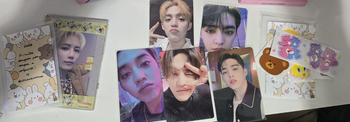 Feedback super positivo para a <a href="/taycardcaptor/">tay</a> que me enviou esses cards do Cheol 🩷 Envio super rapido e veio tudo bem embalado.