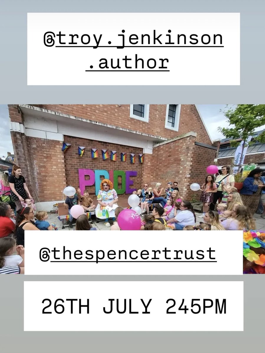 Pleased to be working with Kitty Tray &amp; <a href="/TheSpencerTrust/">The Spencer Trust</a> again at this year’s <a href="/NottsPride/">Notts Pride</a> 
.
.
.
#dragtimestorytime #drag #dragstoryhour #dragstorytime #nottspride #dragartist #storytime #pride #familypride