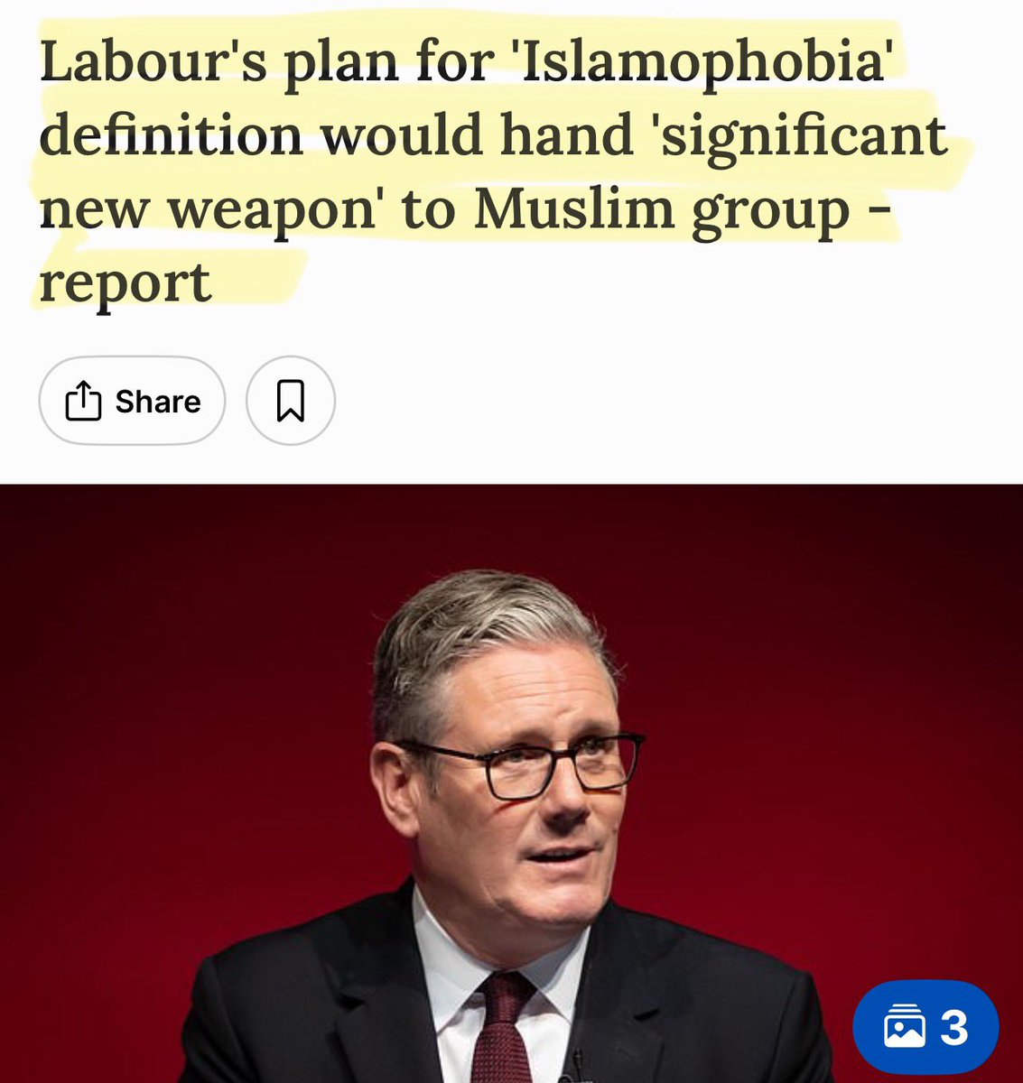 BLASPHEMY - If Labour caves in to the demands of the Centre for Media Monitoring (CfMM) part of the Muslim council of Britain, then we will have fallen as a free nation, without a shot being fired.

They demand imposing  “appropriate limits to free speech” when talking about