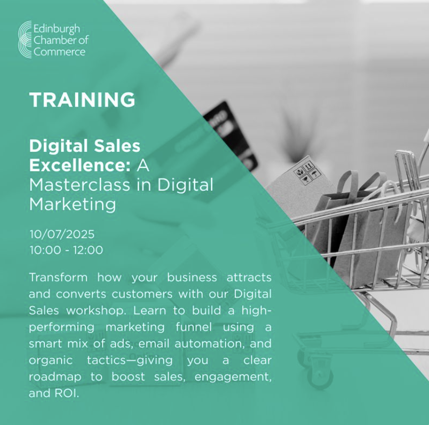 I can spot a leaky digital sales funnel from a mile away

If yours is dripping, you’re bleeding revenue

Good news? The fix is closer than you think.

Thurs 10th July
10-12 on Zoom.
Non-members welcome

Sign up to the Workshop in collab w/ <a href="/EdinChamber/">Edinburgh Chamber of Commerce</a>  (last few seats available)