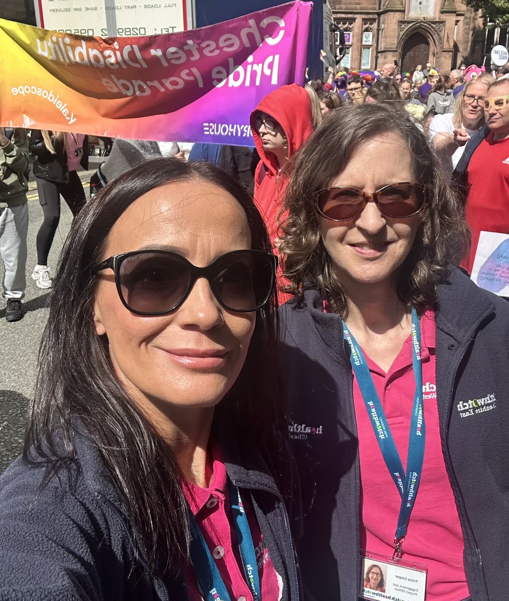 🌈 We attended Chester Disability Pride with Kaleidoscope today! It was wonderful to celebrate inclusion and community – and to hear people’s experiences of health and care! 💜❤️💙💛💚 
#ChesterDisabilityPride