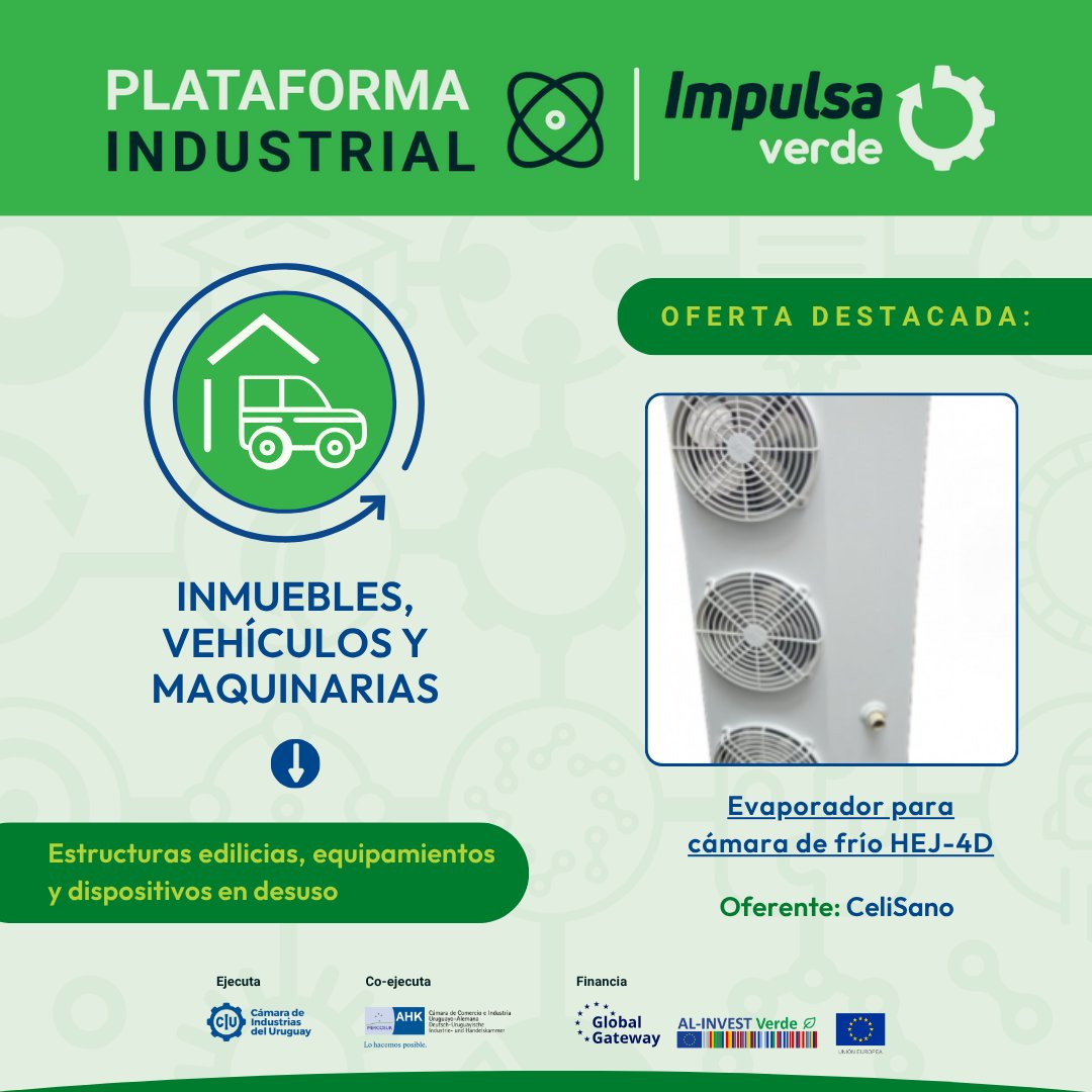 ImpulsaVerde's tweet photo. 🟢¿Buscás incorporar maquinaria en tu #empresa? Ingresá a nuestra 𝐏𝐥𝐚𝐭𝐚𝐟𝐨𝐫𝐦𝐚 𝐈𝐧𝐝𝐮𝐬𝐭𝐫𝐢𝐚𝐥 y encontrá más ofertas disponibles 👇
https://t.co/pzU5nbxpo6

🟢¿Contás con equipamiento en desuso? Publicá tu oferta y fomentá prácticas de Simbiosis Industrial🤝 https://t.co/UnYCBrnRE6