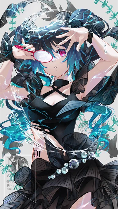 金魚ミク ※縦長なのでタップ推奨 #ボタニカルミク #ボタニカルボカロシリーズ