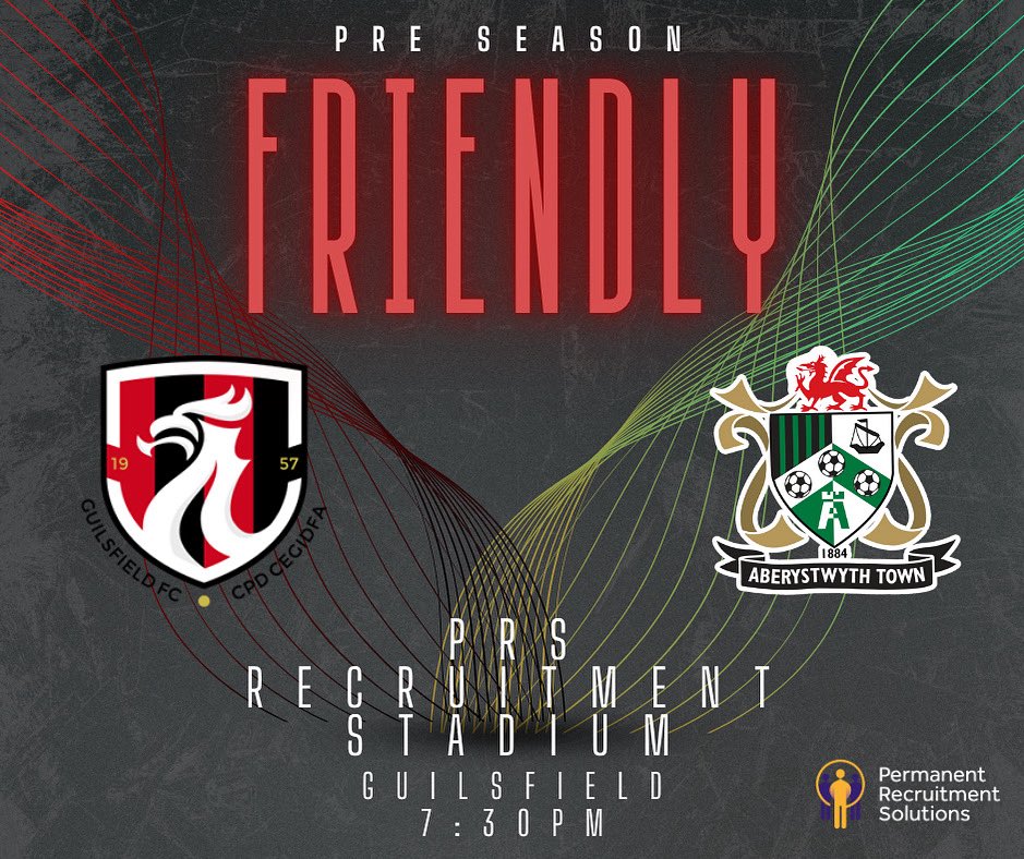 CPD Guilsfield FC (@guils1957) on Twitter photo We are back in pre-season action again this evening as we welcome <a href="/AberystwythTown/">CPD Tref Aberystwyth Town FC</a> to the PRS Recruitment Stadium, kick off is 7:30pm.
<a href="/per_recruitment/">Permanent Recruitment Solutions</a>
#Guils We are back in pre-season action again this evening as we welcome <a href="/AberystwythTown/">CPD Tref Aberystwyth Town FC</a> to the PRS Recruitment Stadium, kick off is 7:30pm.
<a href="/per_recruitment/">Permanent Recruitment Solutions</a>
#Guils