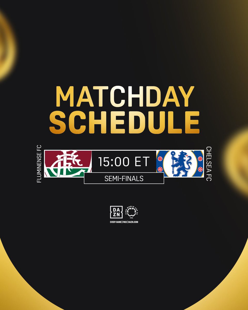 iNaijaNow's tweet photo. Club World Cup Semi-finals Matchday 1;

Fluminense Vs Chelsea 

#fluminensevschelsea #fluminensefc #CFC #Chelsea #Trending #iNaijanow https://t.co/ixEiordILD