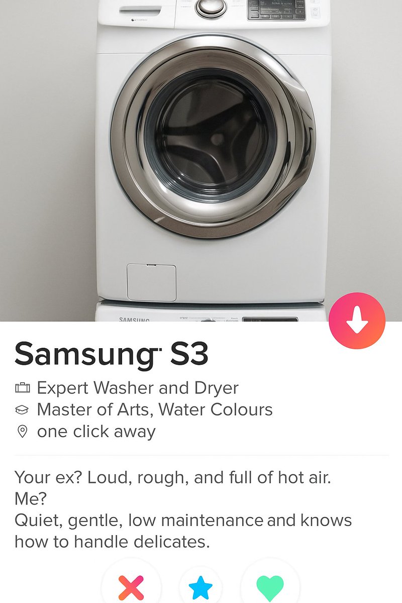 Tejas Mondeeri (@tejasmondeeri) on Twitter photo One Minute Brief of the Day: Create posters to advertise #WasherDryers
<a href="/OneMinuteBriefs/">One Minute Briefs ⏱️</a> One Minute Brief of the Day: Create posters to advertise #WasherDryers
<a href="/OneMinuteBriefs/">One Minute Briefs ⏱️</a>