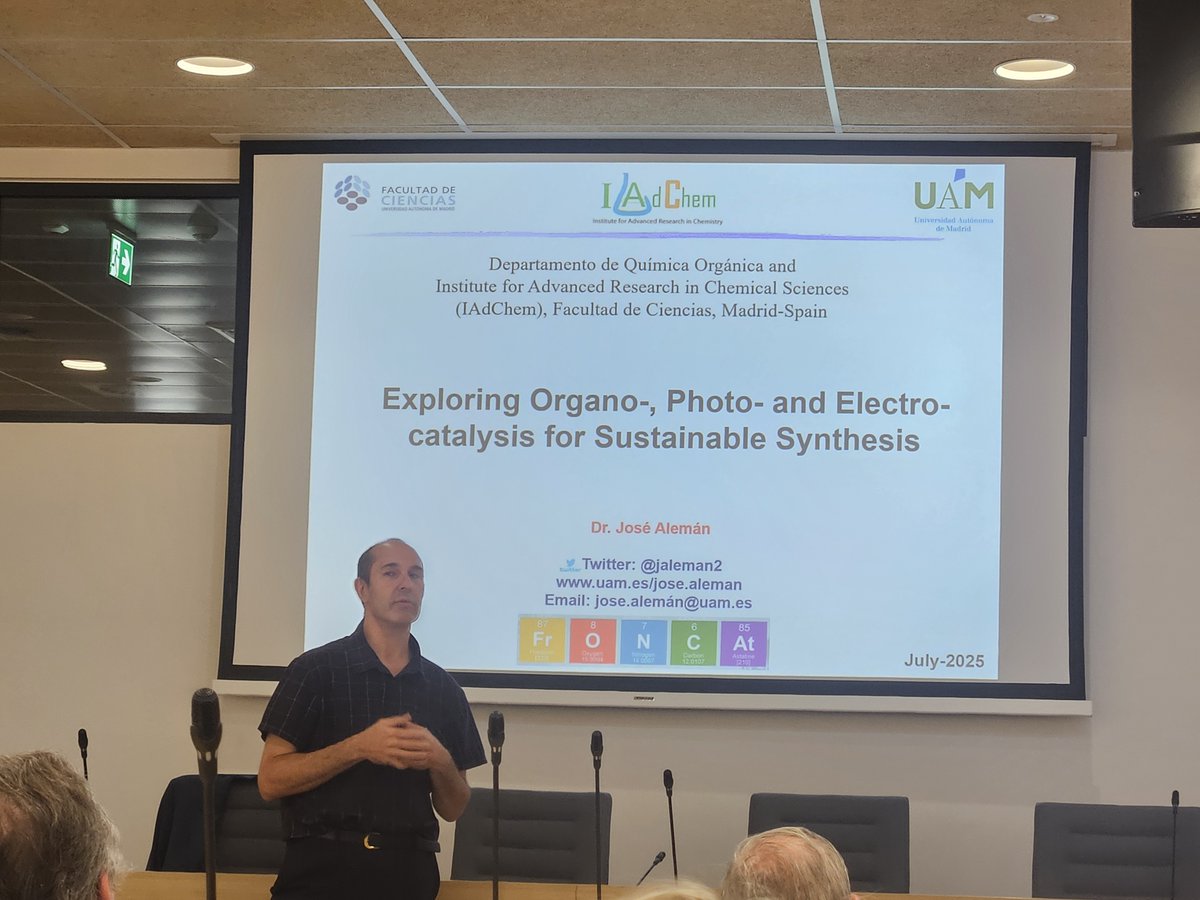 Org_Chem_TUL's tweet image. Thank you Prof. Jose Aleman @jaleman2 from @UAM_Madrid for an interesting and inspiring lecture about Photo- and Electro-catalysis for Sustainable Synthesis. It was a pleasure for us to host you at our Institute!
@lodzuniversityoftechnology #facultyofchemistry