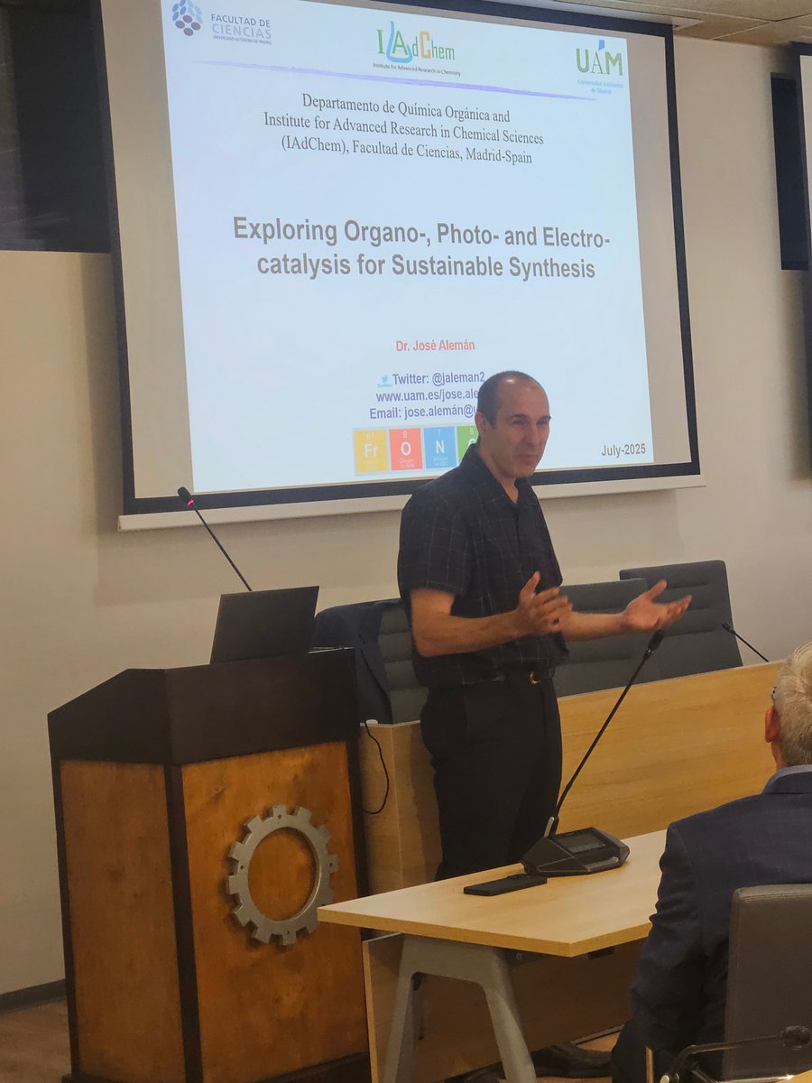 Org_Chem_TUL's tweet image. Thank you Prof. Jose Aleman @jaleman2 from @UAM_Madrid for an interesting and inspiring lecture about Photo- and Electro-catalysis for Sustainable Synthesis. It was a pleasure for us to host you at our Institute!
@lodzuniversityoftechnology #facultyofchemistry