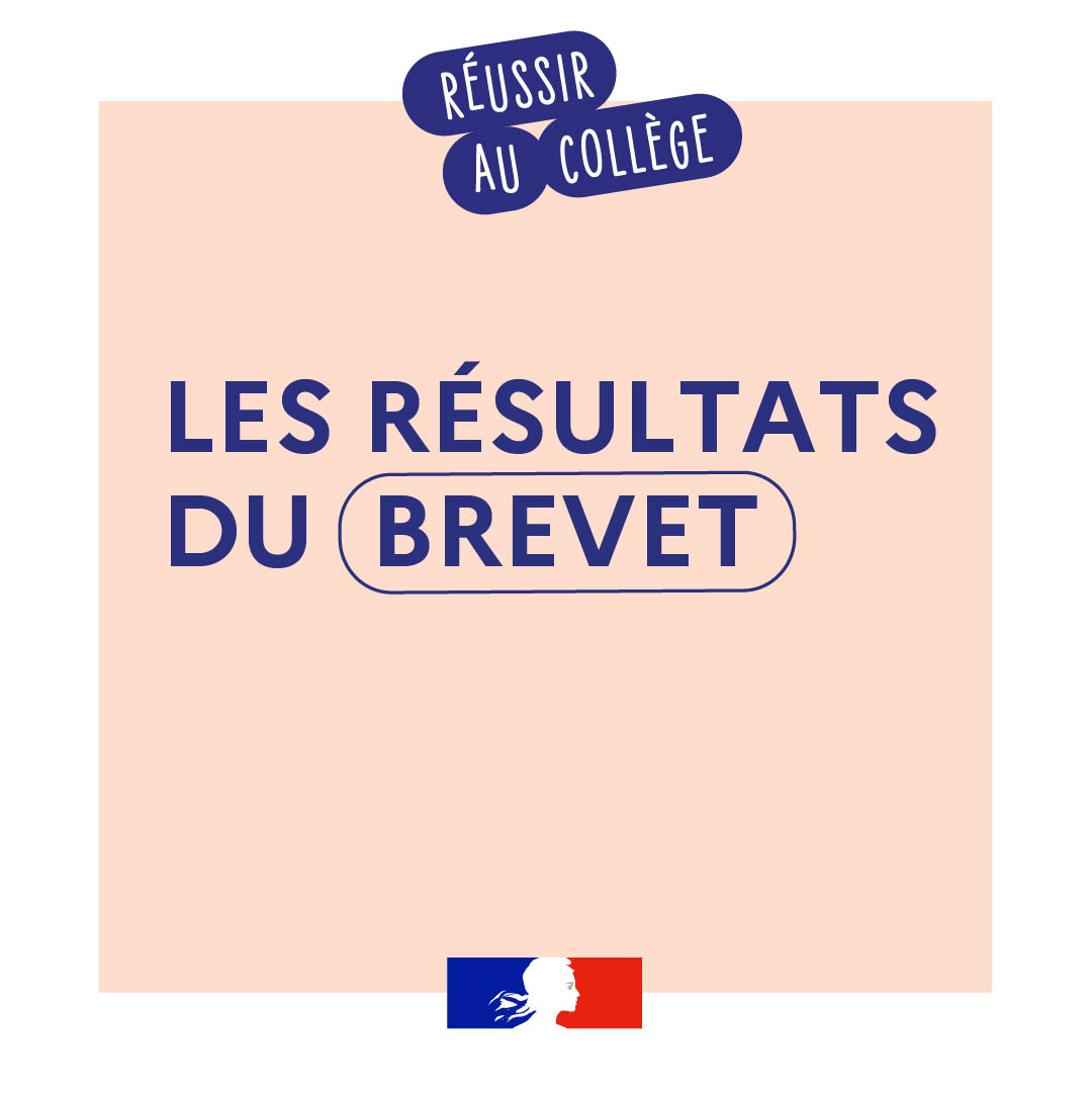 🧑‍🎓Les résultats du brevet sont disponibles.
👏Félicitations à toutes celles et ceux qui ont franchi cette première grande étape de leur parcours scolaire :
Consulter les résultats : resultats.examens-concours.gouv.fr