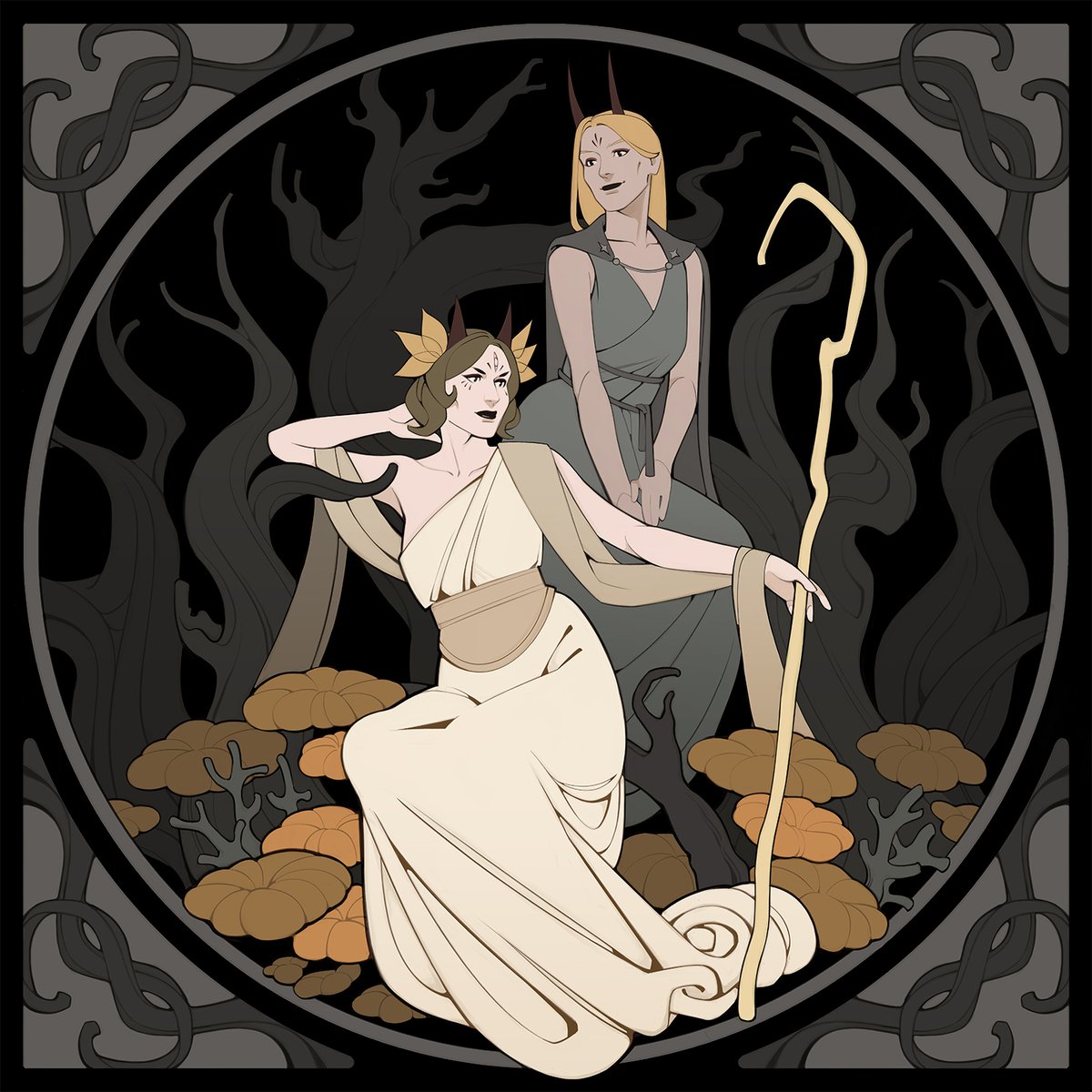 Holly_Haurelia's tweet image. ✨Hello #PortfolioDay
🗡️i`m Holly, a freelance artist. I draw MMORPG\TTRPG themed pieces, art nouveau fanarts of my OCs, and fanart on my fav games and series
🌸Other socials, ptrn, adopts, prints: linktr.ee/Holly_Haurelia