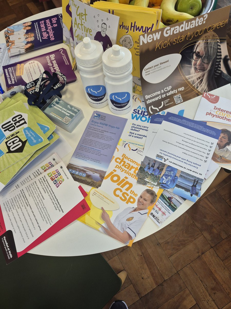 Promoting local physio services and national resources as well as the importance of engaging in physical activity with long term conditions such as cancer at Bronglais general hospital wellbeing event