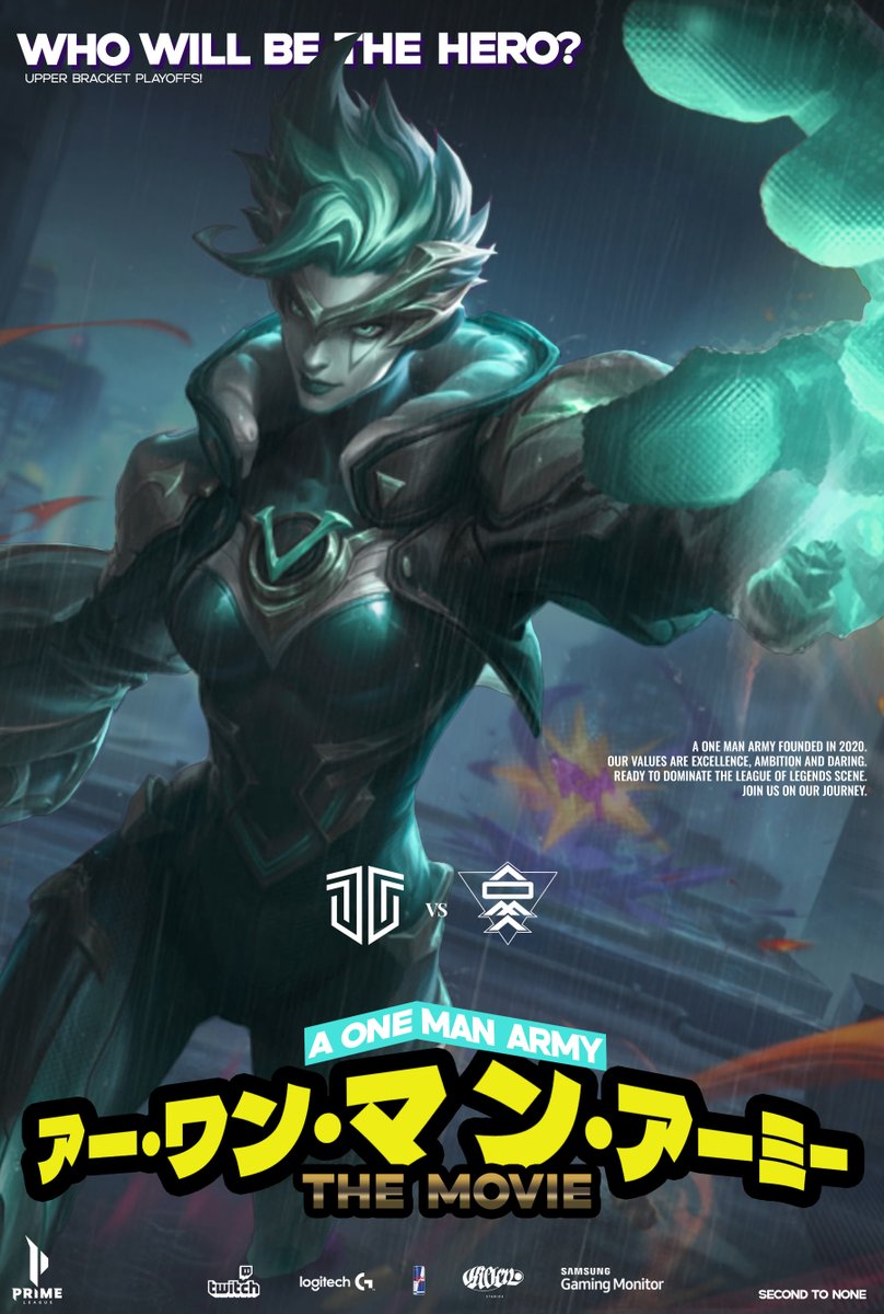 TONIGHT AT 18:00
One spotlight. One showdown. One army.

vs <a href="/all41_gaming/">All for One Gaming</a>   and this time, it’s personal.
Who will be the hero?

#SecondToNone #LeagueOfLegends