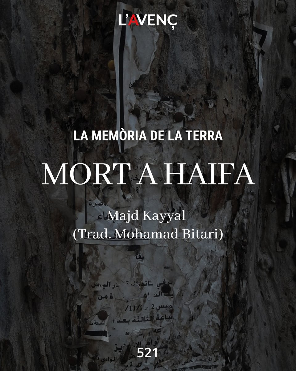 "Sota el pont, les seves trepitjades colpejaven el terra amb tanta força que feien tremolar l’estructura i ressonar l’ànima de la ciutat més quieta"

La 'memòria de la terra' de <a href="/Majdkayyal/">Majd Kayyal</a>, un relat traduït per <a href="/bitari_m/">M.Bitari</a>

Llegeix-lo aquí 👇
lavenc.cat/noticia/479/mo…