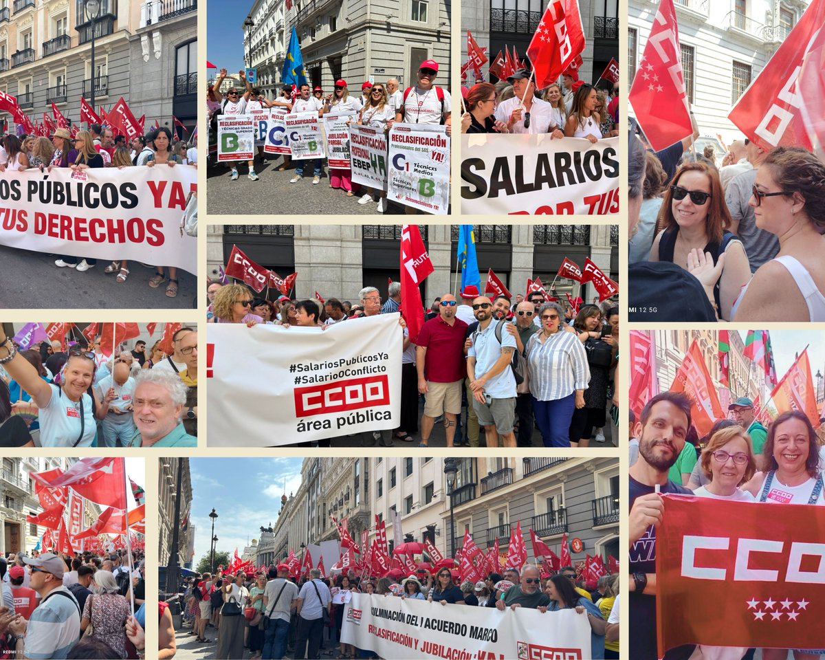 CCOO Sanidad Madrid (@ccoosanidadmad) on Twitter photo 📢 Gran éxito de la manifestación ante el Ministerio de <a href="/Haciendagob/">Ministerio de Hacienda</a>
Las plantillas públicas no pueden esperar más.
👉 Queremos una administración que:
💥 Estabilice
💥 Negocie
💥 Cuide
💥 Cumpla
Porque #SinTiNoFunciona
#CumpleLoPactado
<a href="/zupo21/">Mariano Martín ✊</a> <a href="/fssccoo/">FSS-CCOO</a> <a href="/sanitarioccoo/">Samuel</a> 📢 Gran éxito de la manifestación ante el Ministerio de <a href="/Haciendagob/">Ministerio de Hacienda</a>
Las plantillas públicas no pueden esperar más.
👉 Queremos una administración que:
💥 Estabilice
💥 Negocie
💥 Cuide
💥 Cumpla
Porque #SinTiNoFunciona
#CumpleLoPactado
<a href="/zupo21/">Mariano Martín ✊</a> <a href="/fssccoo/">FSS-CCOO</a> <a href="/sanitarioccoo/">Samuel</a>