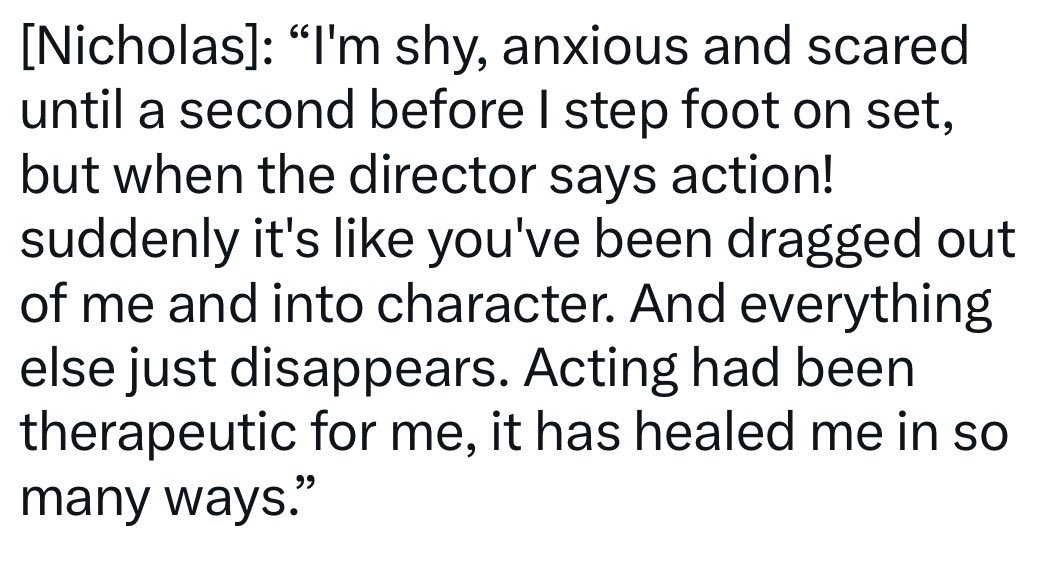 the way shy people often make the best actors... exactly