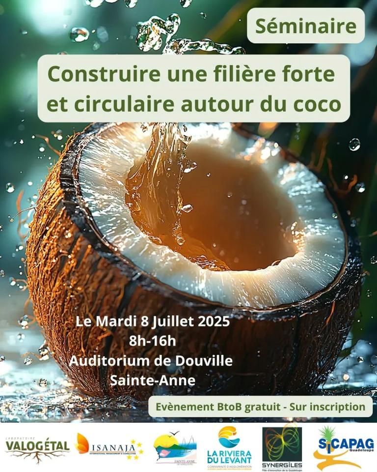 Caribbean Chamber of Commerce - Europe (@ccceur) on Twitter photo FYI / Pour info : Séminaire 'Construire une filière forte et circulaire autour du coco.' buff.ly/0R2pZwL #Caraibe #Antilles #FWI #Guadeloupe #SainteAnne #Valogetal #Isanaja #LaRivieraduLevant #Synergiles #SICAPAG #Coco #Filiiere #EconomieCirculaire #Atelier FYI / Pour info : Séminaire 'Construire une filière forte et circulaire autour du coco.' buff.ly/0R2pZwL #Caraibe #Antilles #FWI #Guadeloupe #SainteAnne #Valogetal #Isanaja #LaRivieraduLevant #Synergiles #SICAPAG #Coco #Filiiere #EconomieCirculaire #Atelier