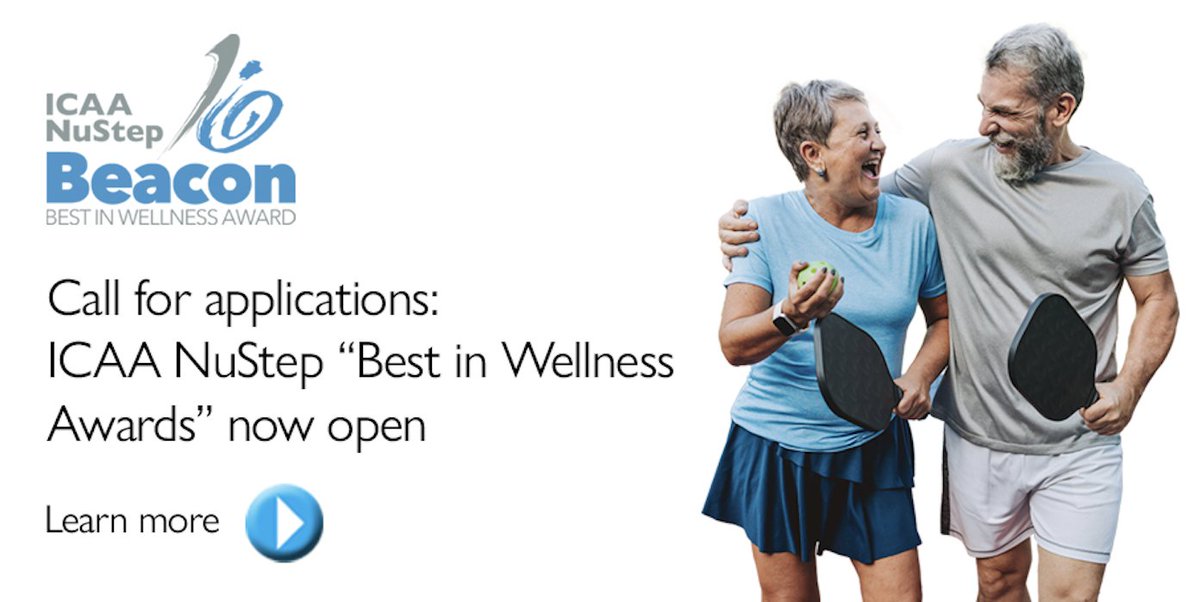 NuStep (@nustep_llc) on Twitter photo The <a href="/icaanews/">International Council on Active Aging (ICAA)</a> and NuStep invite you to apply for the ICAA NuStep Best in Wellness Awards!
Award Categories:
*Wellness Director Award
*Wellness Executive Award
*Senior Living Community Award
Deadline to apply: July 15, 2025
Apply now: beaconaward.icaa.cc The <a href="/icaanews/">International Council on Active Aging (ICAA)</a> and NuStep invite you to apply for the ICAA NuStep Best in Wellness Awards!
Award Categories:
*Wellness Director Award
*Wellness Executive Award
*Senior Living Community Award
Deadline to apply: July 15, 2025
Apply now: beaconaward.icaa.cc