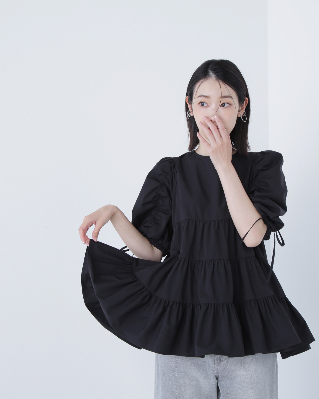 ARTS&SCIENCE ギャザー チュニック ブラウス アーツ&サイエンス ARTS&SCIENCE/アーツアンドサイエンス】肌触り抜群！！コットン