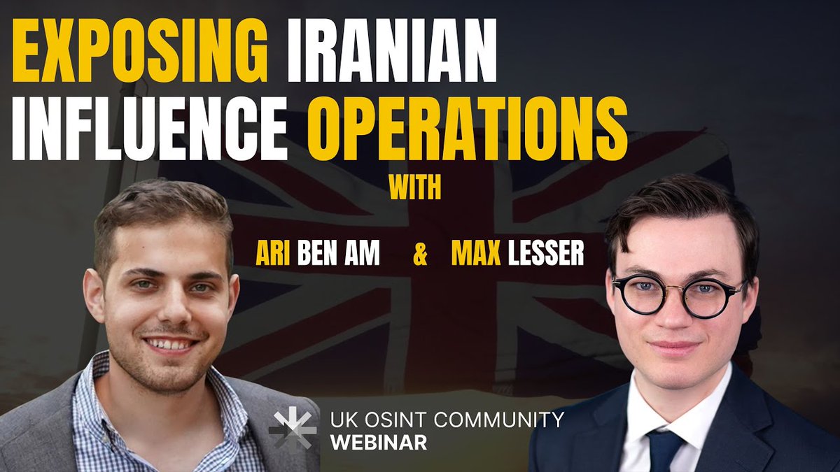Here's a webinar (recorded pre-conflict) we did on investigations on Iranian businesses, people and government. 

youtube.com/watch?v=iHOf03…