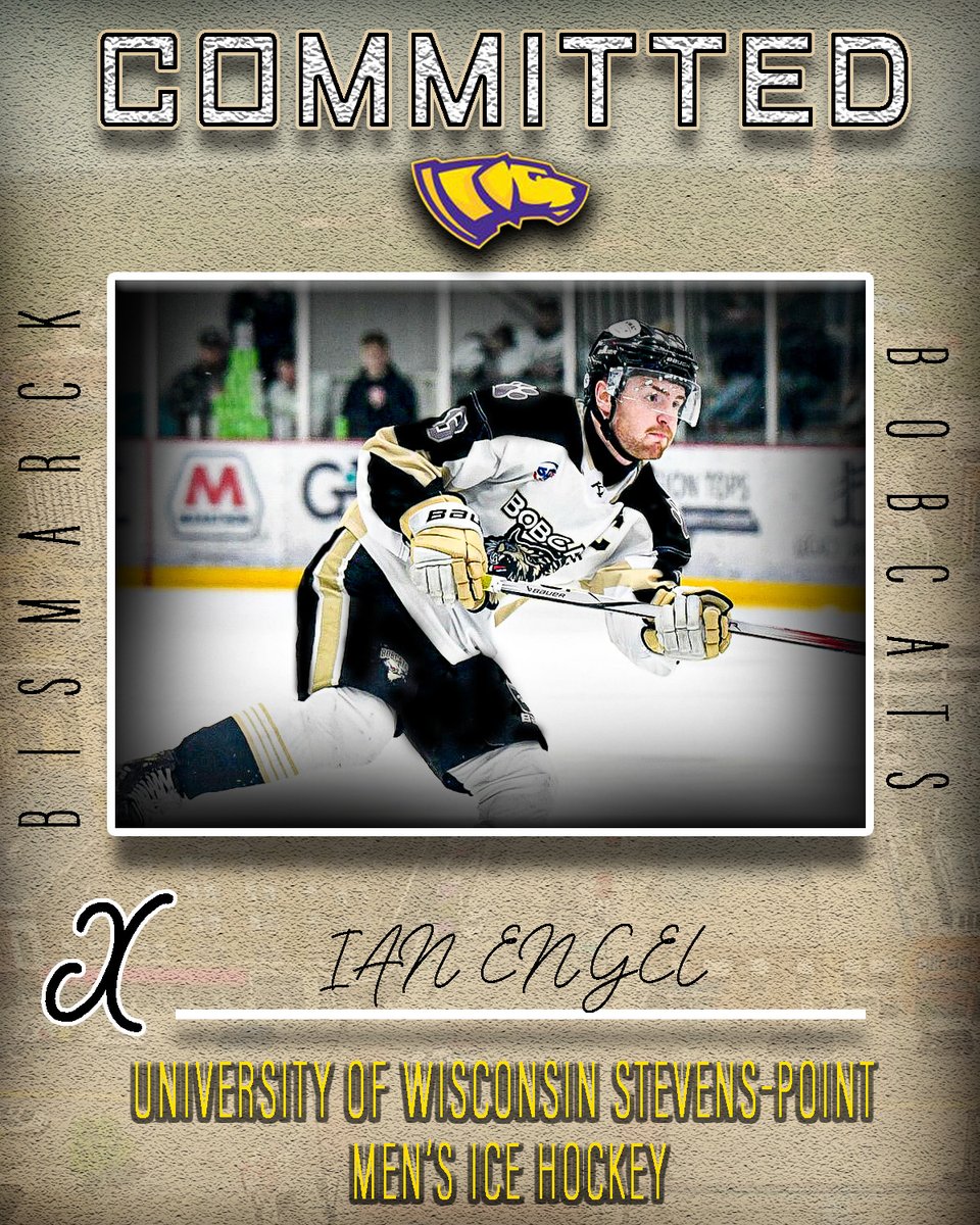 ✍️ COMMITTED ✍️

The Bismarck Bobcats are proud to announce that Defenseman and Co-Captain, Ian Engel, has committed to continue his academic and collegiate hockey career at the University of Wisconsin Stevens-Point! Voice of the Bobcats, Brandon Luisi, caught up with Engel to