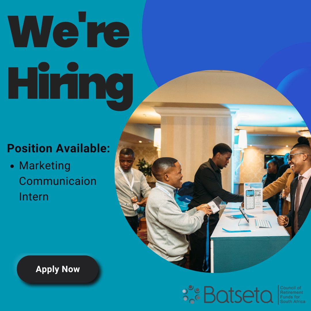 🌟 Exciting Opportunity Alert! 🌟
 
Join the Batseta Council of Retirement Funds as a Marketing and Communications Intern for a year-long journey! Dive into the dynamic world of conferences, seminars, webinars, newsletters.

Read More Here: bit.ly/44vKZw5