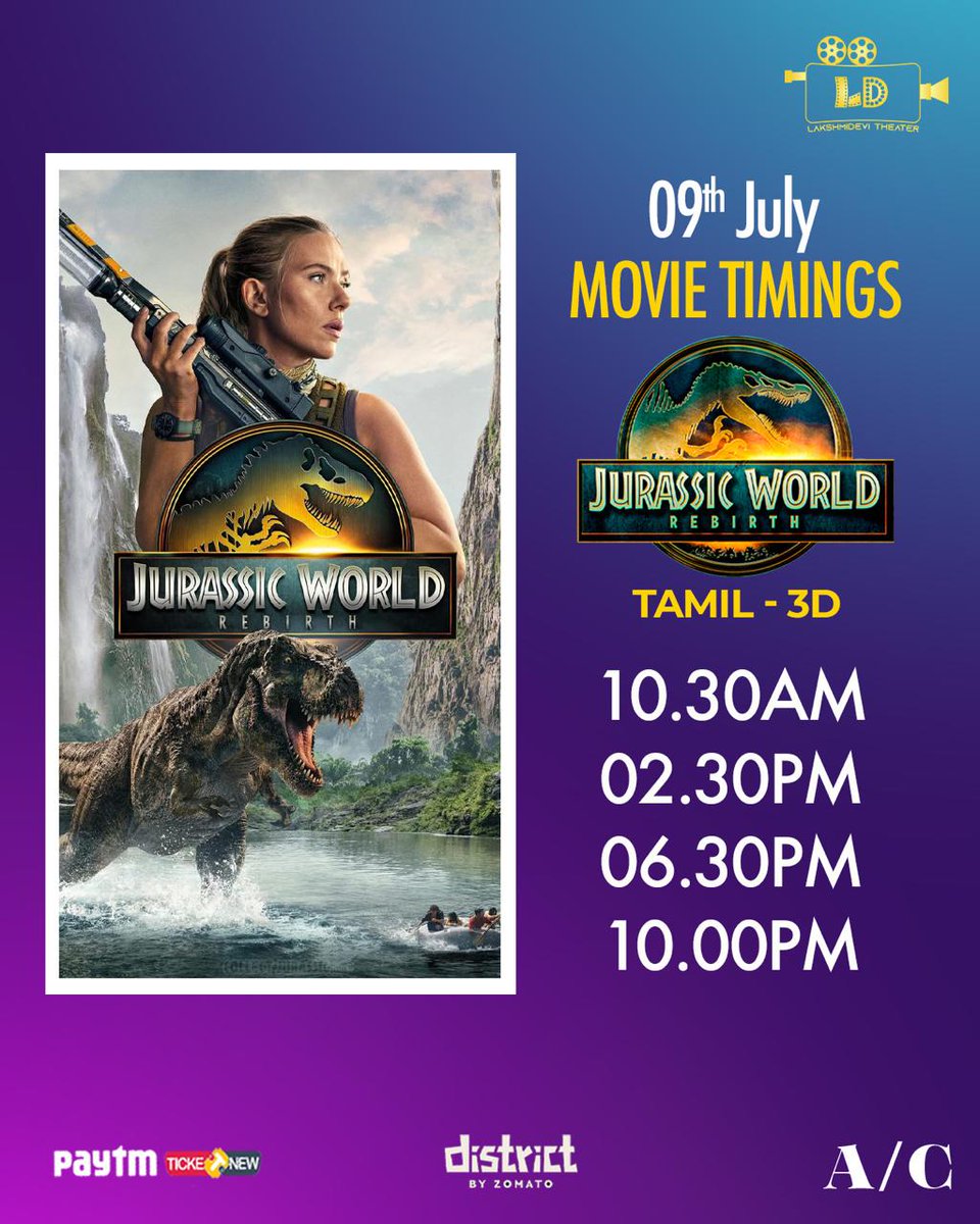 Movie timings for tomorrow at Lakshmi Devi, Hosur. Book your tickets now at the box office Paytm Ticketnew &amp; District app.
#lakshmidevi #Hosur #Attibelle #Sarjapur #Chandapura #Anekal #Kairali #samajam.