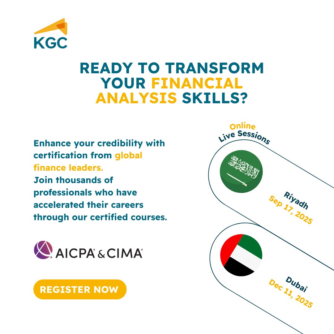 KGCworldwide's tweet image. Unlock the power behind the numbers.
The Insightful Financial Analysis course empowers finance professionals to turn complex data into clear, strategic insights.

Register now to advance your impact — kgc.com/en/about/our-p…

#KnowledgeGroup #FinancialAnalysis #StrategicFinance