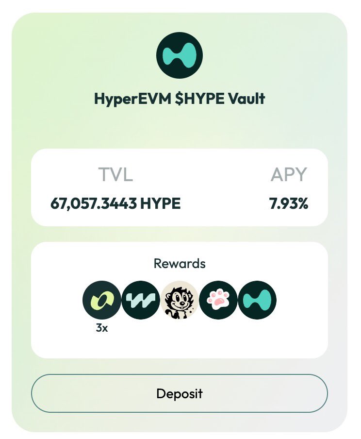 5重airdrop戦略

$HYPE のVaultの枠がやっと空いたので入れておきました。
$HYPE 単体で7%出るのは珍しいです。

Harmonix
Hyperlend
Felix
HypurrFi
HyperCore

🔗
app.harmonix.fi/?ref=HTFOkcqy