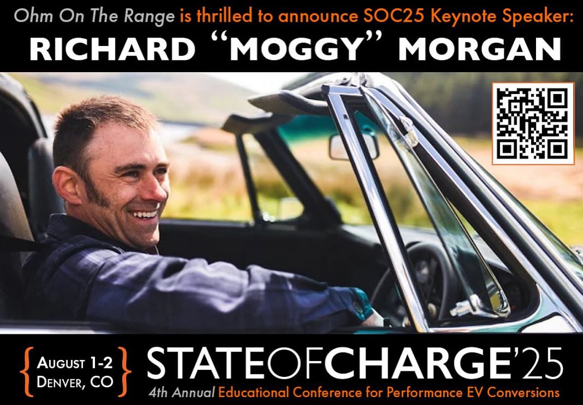 elecclassiccars's tweet image. We can’t wait for the ‘State of Charge’ conference in Denver next month. The No.1 event in the US for the electric conversion industry. Make sure you get your tickets now and we’ll see you there. ⚡️😎👍 soc25.com #stateofcharge2025