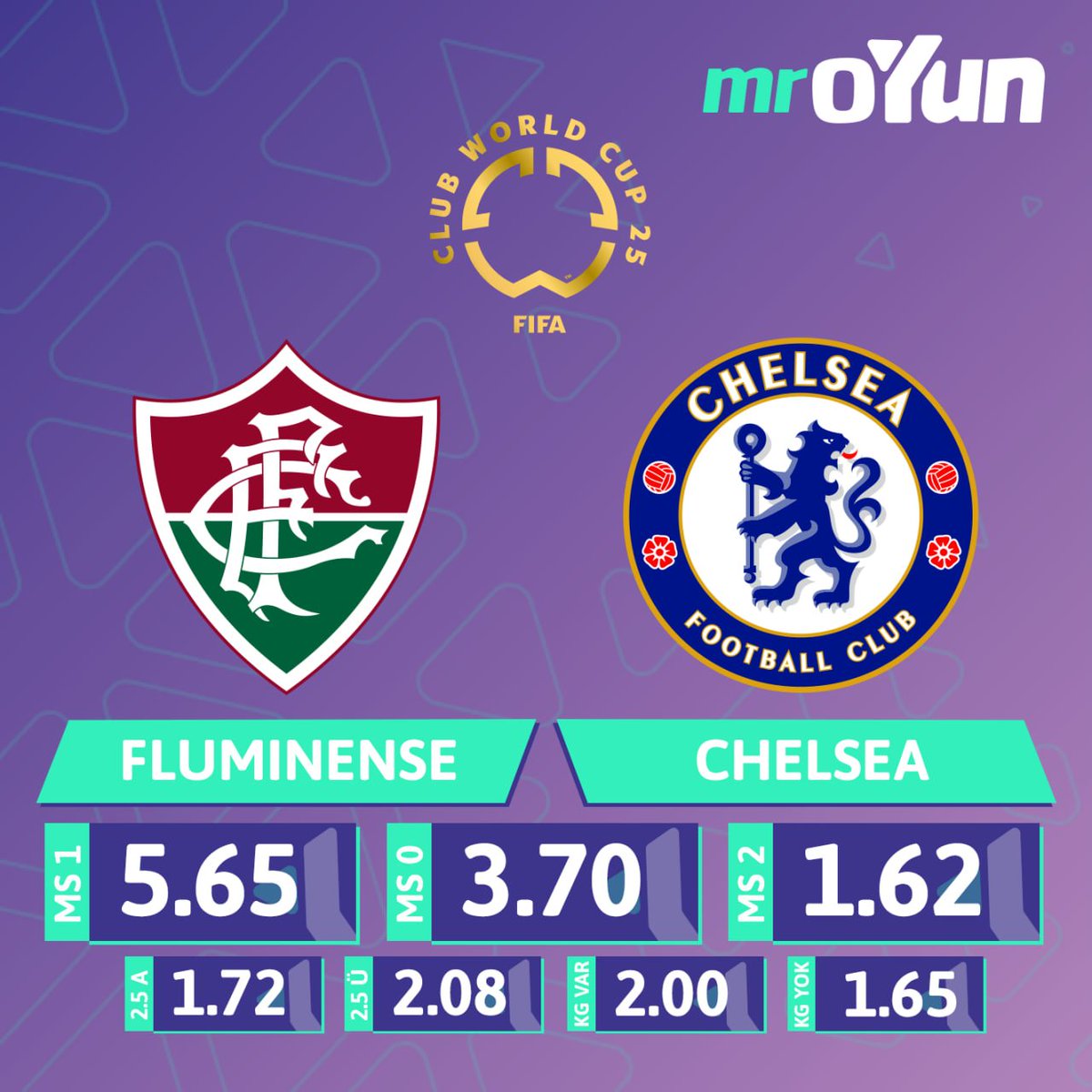 🏆 FIFA Dünya Kulüpler Kupası'nda YARI FİNAL HEYECANI!

👀 Sizce hangi takım bu akşam finale yükselecek?
