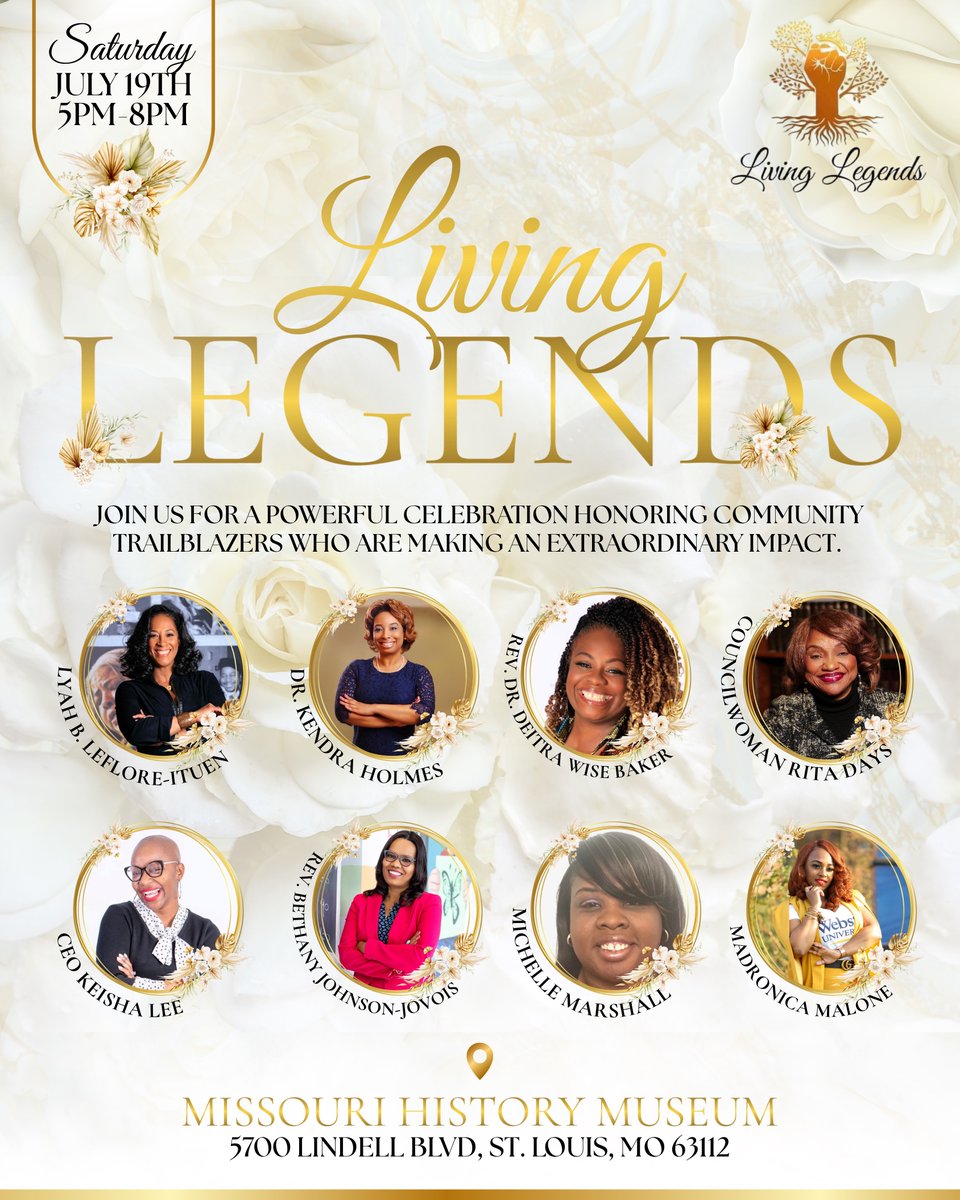 Our President &amp; CEO Bethany Johnson-Javois will be honored at the Living Legends Awards on July 19! Living Legends is a celebration of community trailblazers who are making an impact on the St. Louis community. Learn more and get your tickets: ow.ly/gKsF50WkzGW