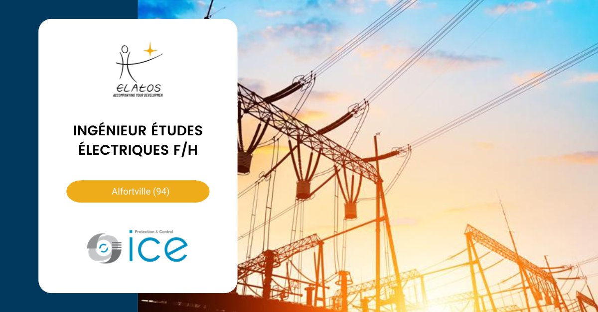 ✨Vous souhaitez allier expertise technique et relationnel au sein d’un environnement technique avec des perspectives d’évolution ? 

 #Recrutement Ingénieur Études Électriques f/h pour ICE à Alfortville (94). 

→ bit.ly/44rn2WJ 

#emploi #recrutement